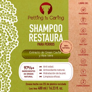 Foto 4 | Shampoo Restaura para Mascotas Petting Is Caring de 480 ml