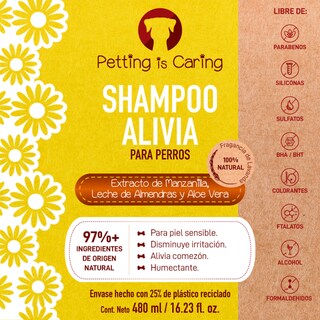 Foto 4 | Shampoo Alivia para Mascotas Petting Is Caring 480 ml