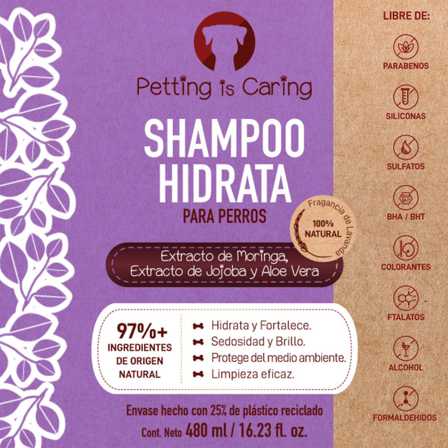 Foto 6 pulgar | Shampoo Hidrata para Mascotas Petting Is Caring 480 ml