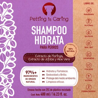 Foto 5 | Shampoo Hidrata para Mascotas Petting Is Caring 480 ml