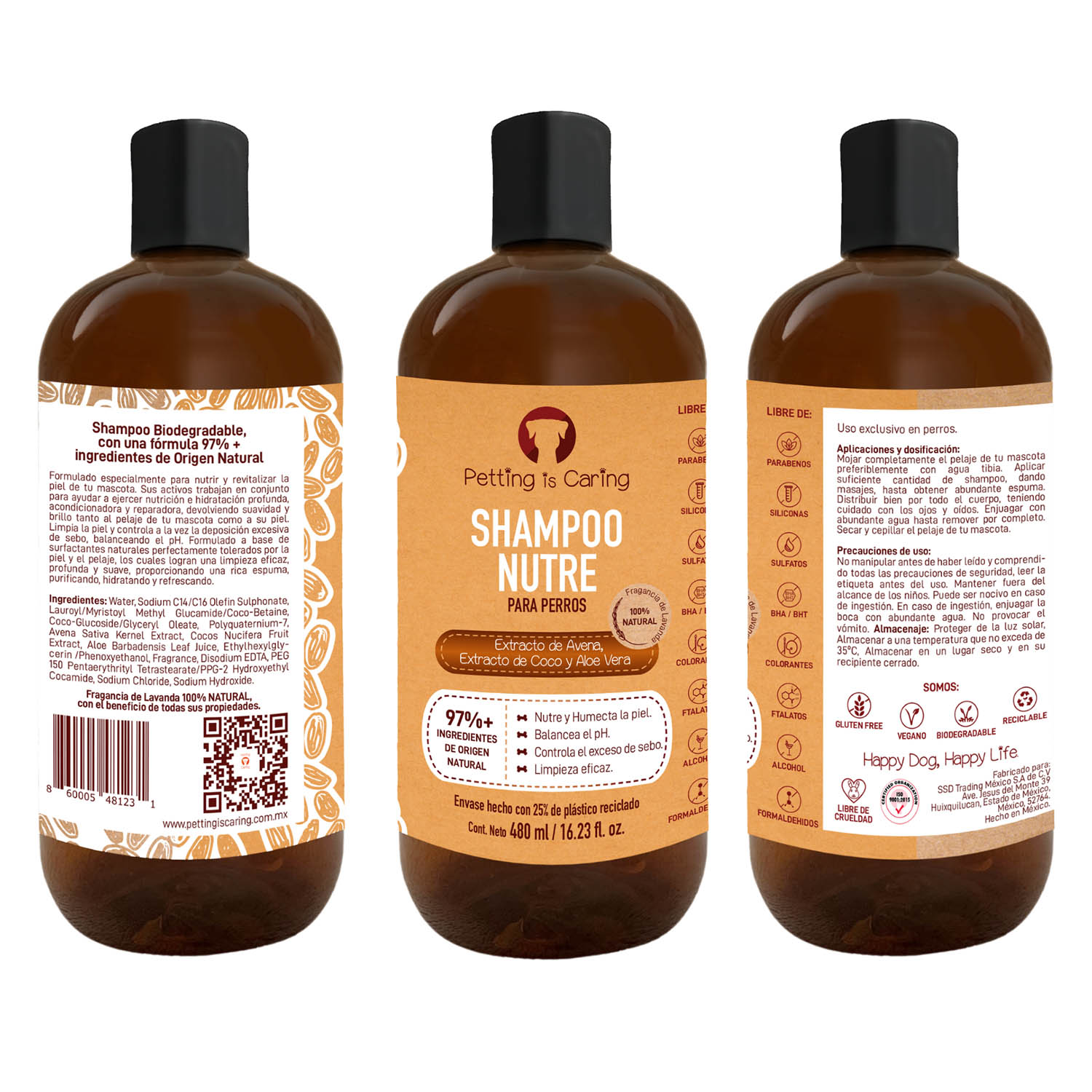Foto 2 | Shampoo Nutre para Mascotas Petting Is Caring 480 ml