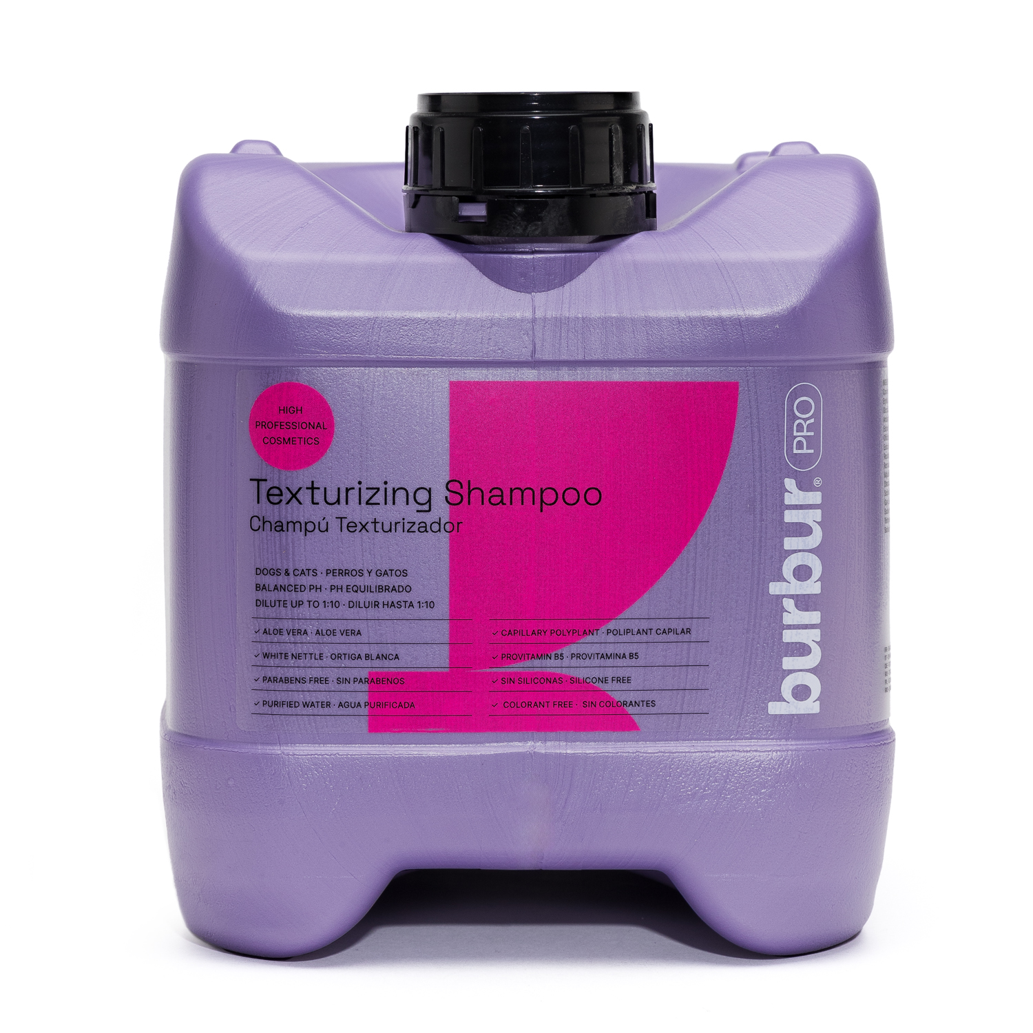 Burbur Pro Shampoo Textura (volumen) De 4 Lts Para Perros Y Gatos