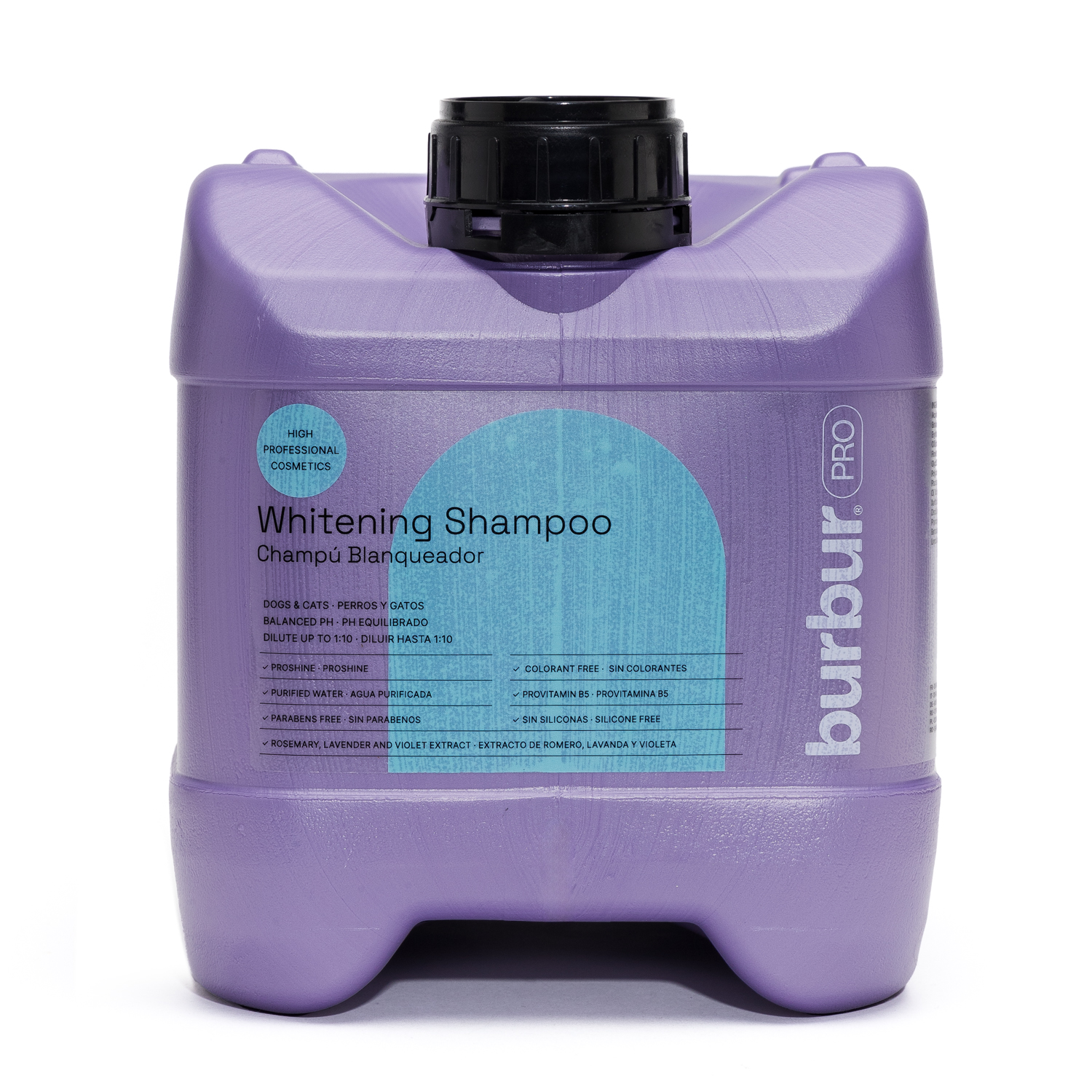 Burbur Pro Shampoo Blanqueador De 4 Lts Para Perros Y Gatos