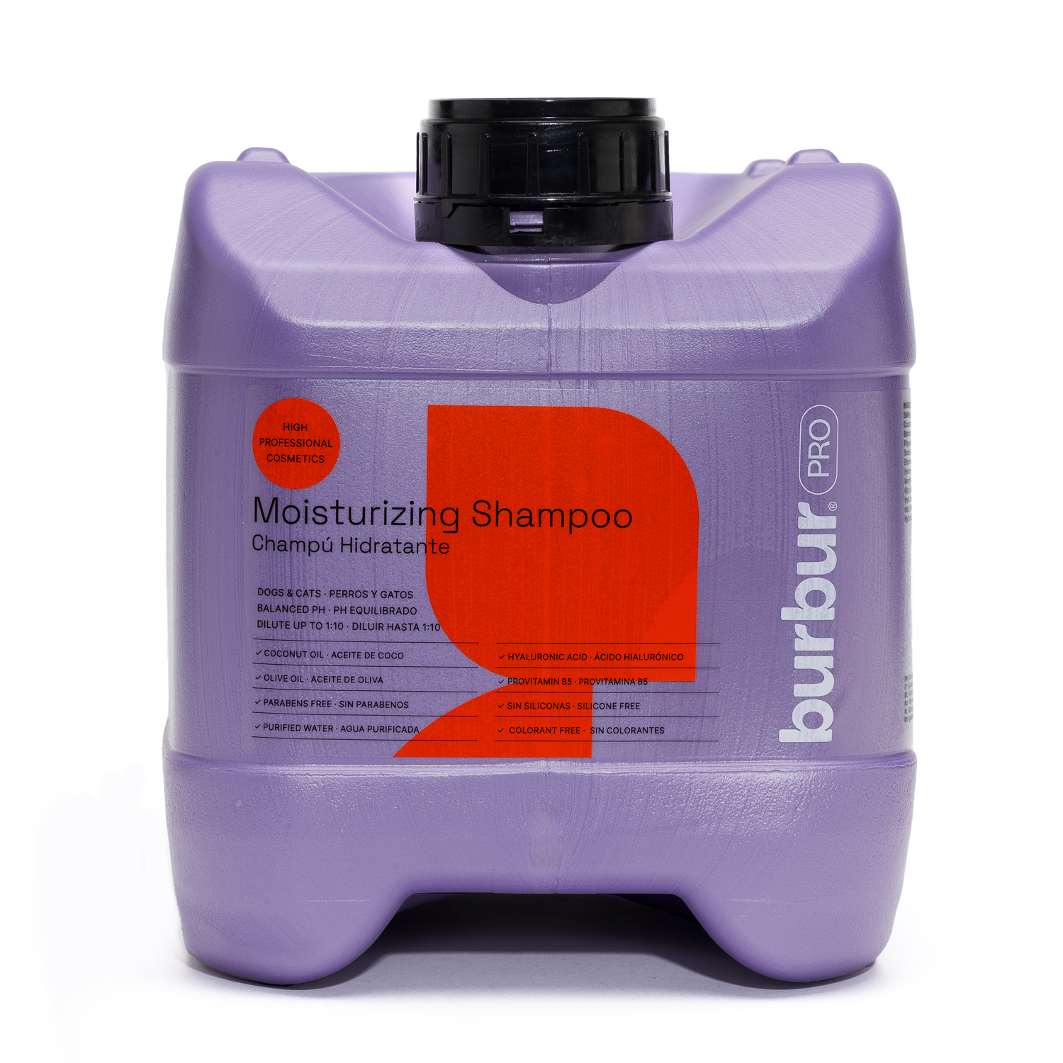 Burbur Pro Shampoo Hidratante De 4 Lts Para Perros Y Gatos