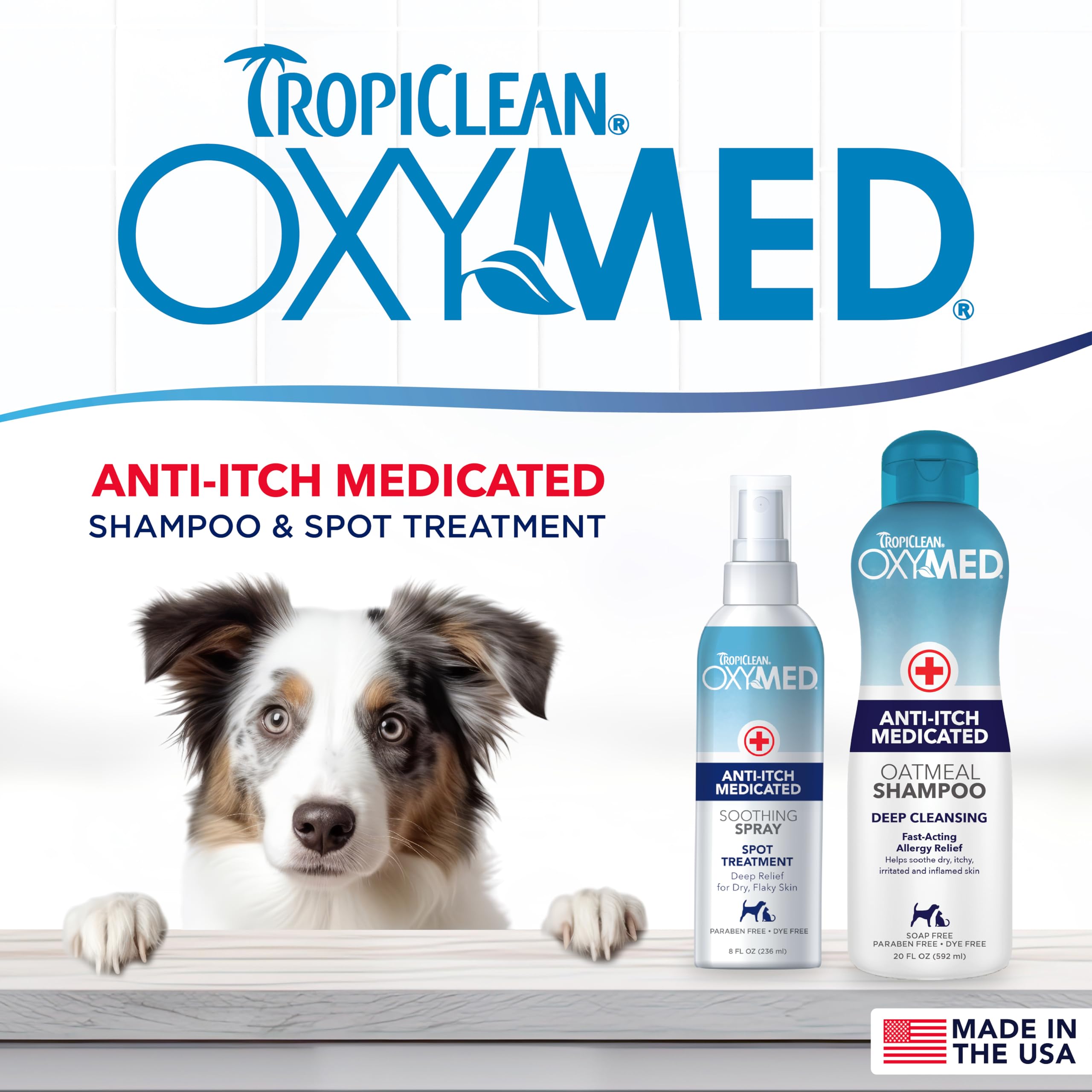 Foto 2 | Set De Champú Y Spray Tropiclean Oxymed Medication Para Mascotas - Venta Internacional.