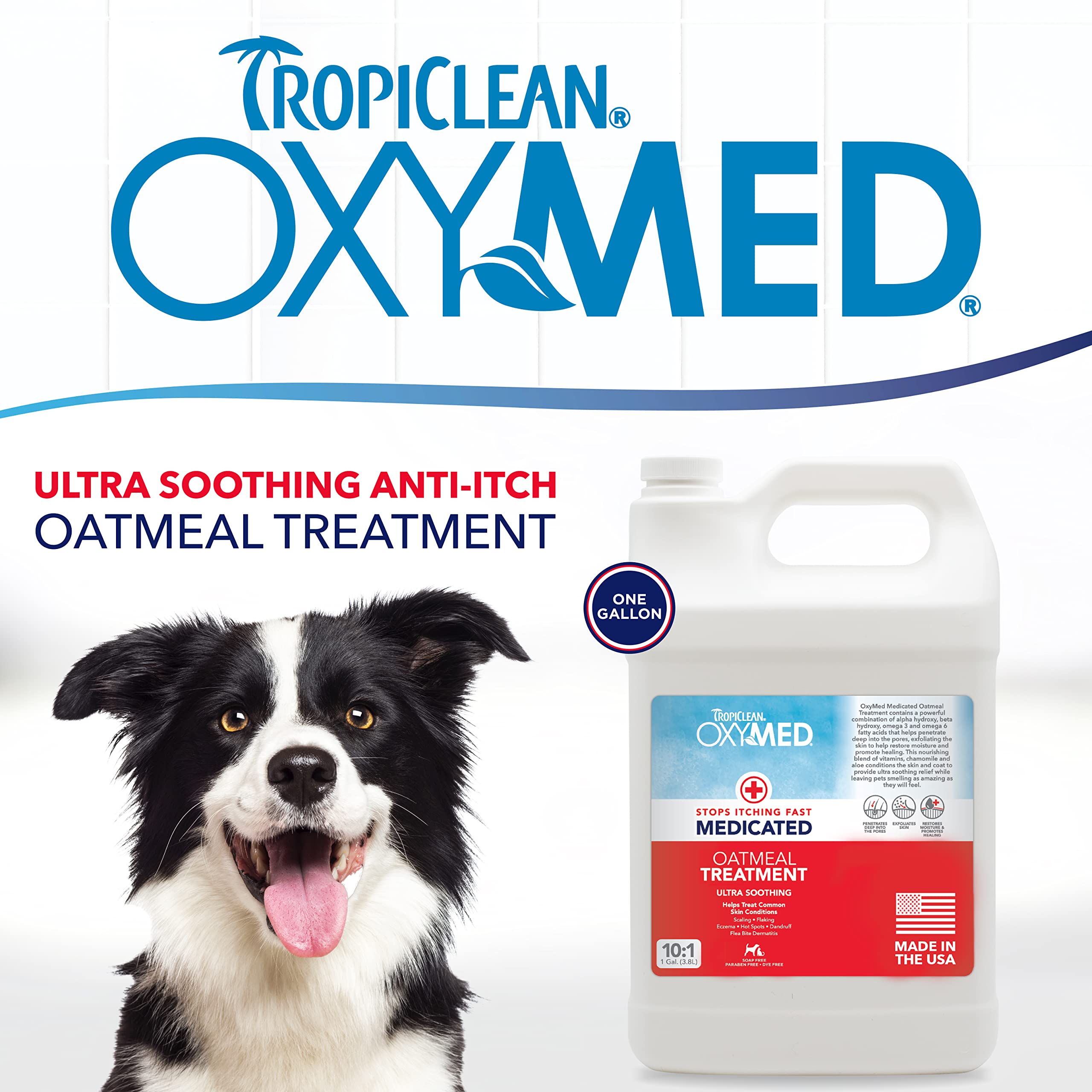 Foto 2 | Acondicionador Tropiclean Oxymed Medication Itchy Skin 3,78 L Para Perros Y Gatos - Venta Internacional.