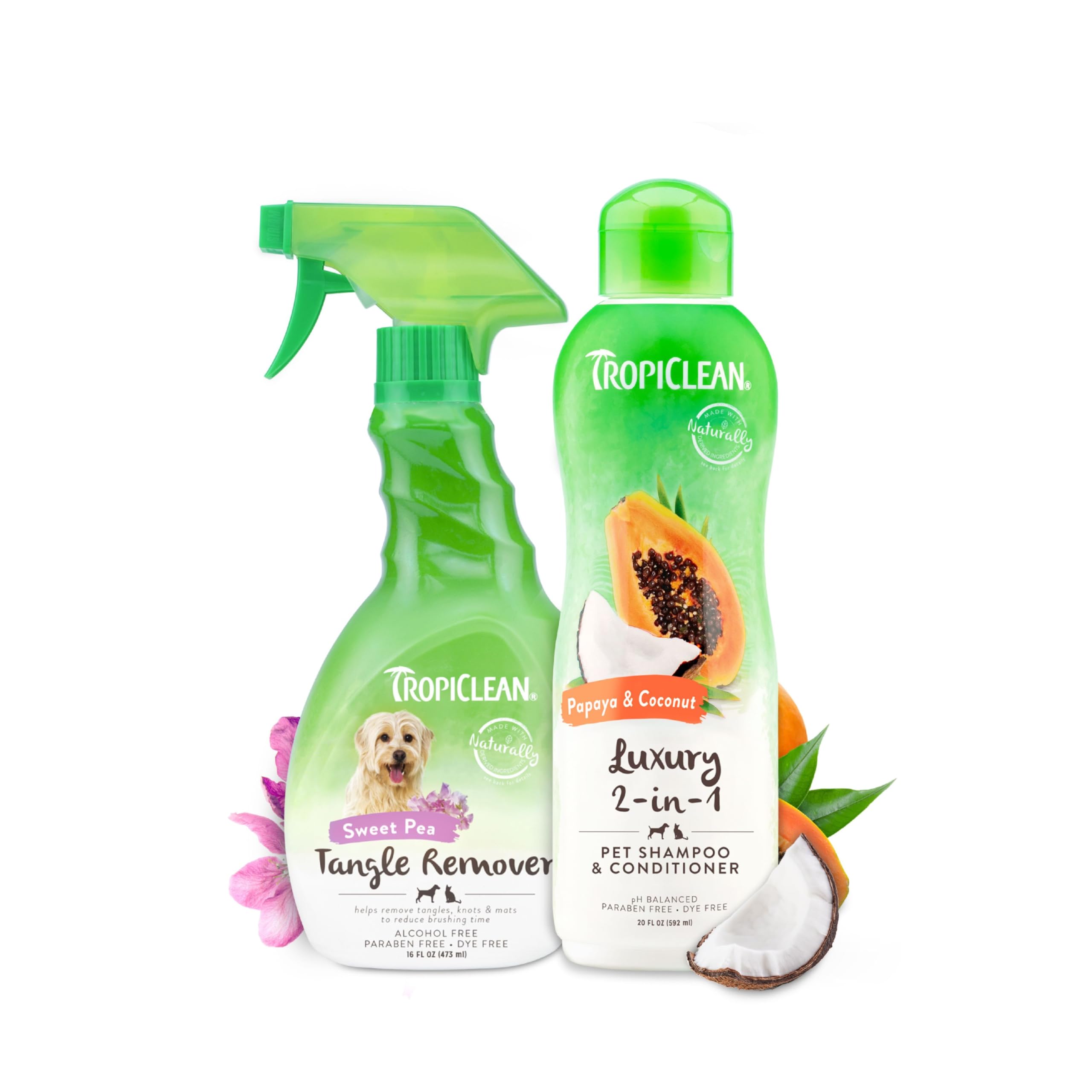 Set De Champú Y Acondicionador Tropiclean 2 En 1 Para Perro - Venta Internacional.