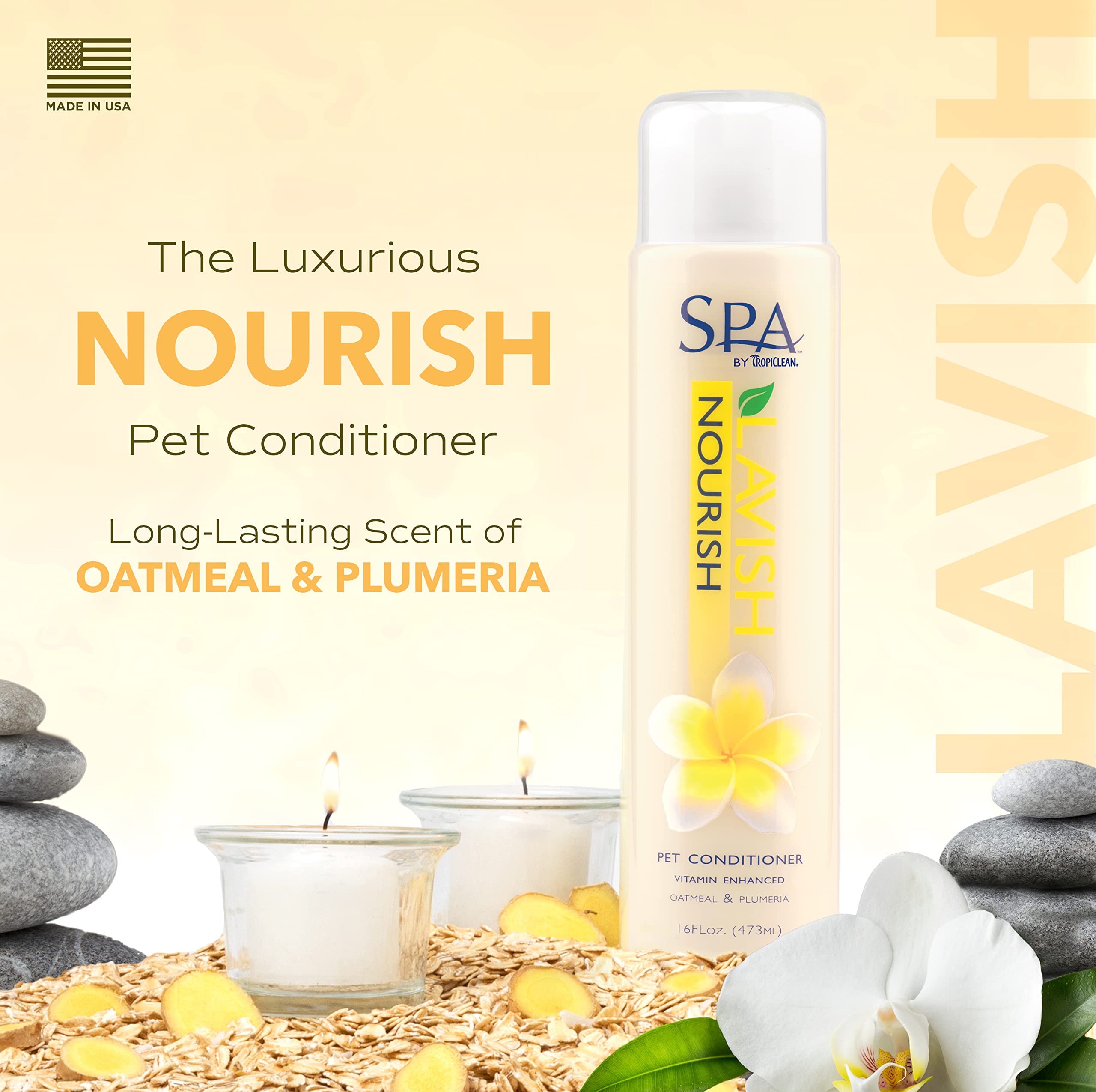 Foto 3 pulgar | Acondicionador Para Perros Tropiclean Spa Lavish Nourishing 473 Ml - Venta Internacional.