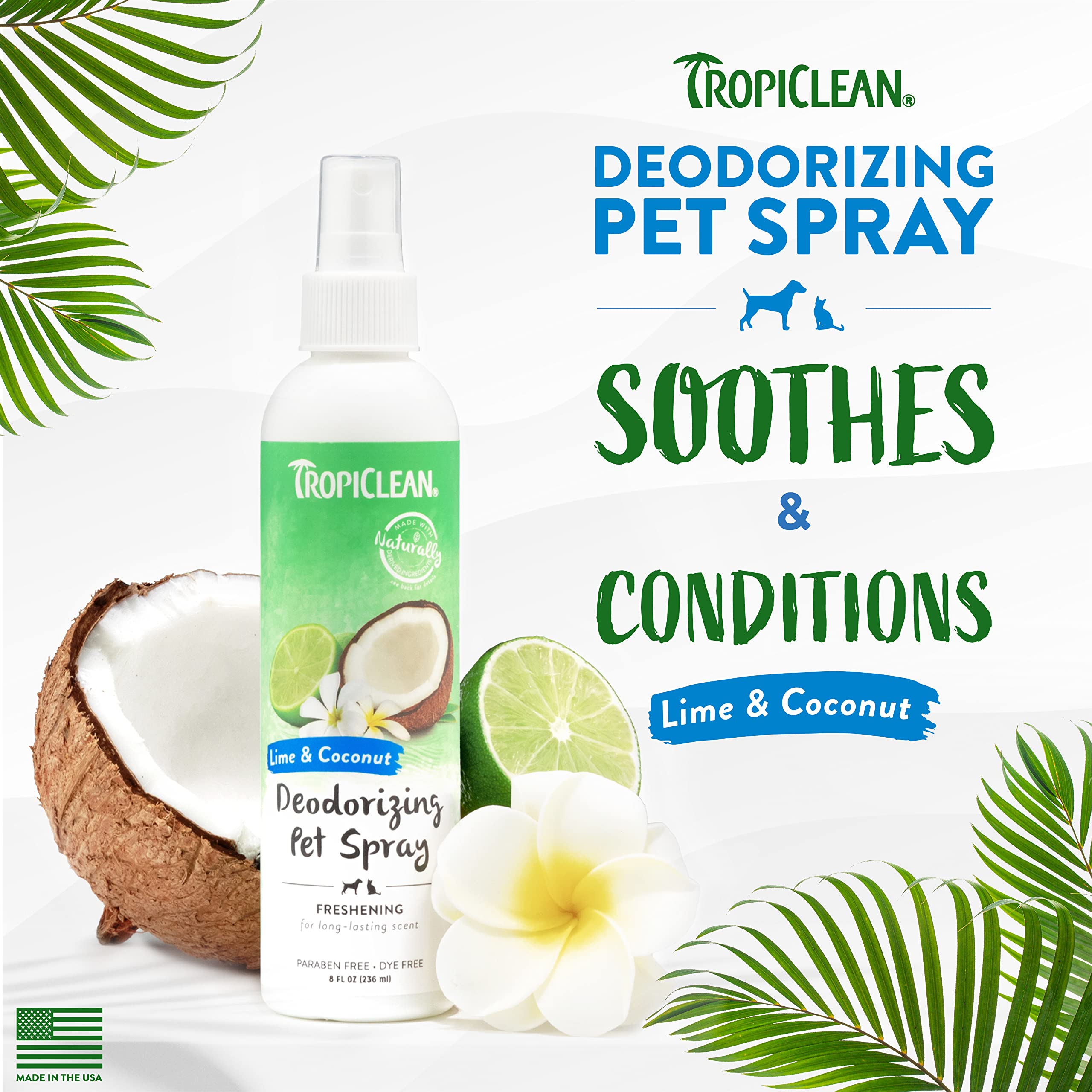 Foto 3 pulgar | Perfume En Spray Tropiclean Lime & Coconut Para Perros 240 Ml - Venta Internacional.