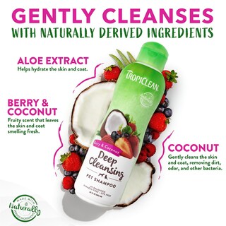 Foto 4 | Champú Para Perros Tropiclean Berry & Coconut Deep Cleansing 9.5 L - Venta Internacional.