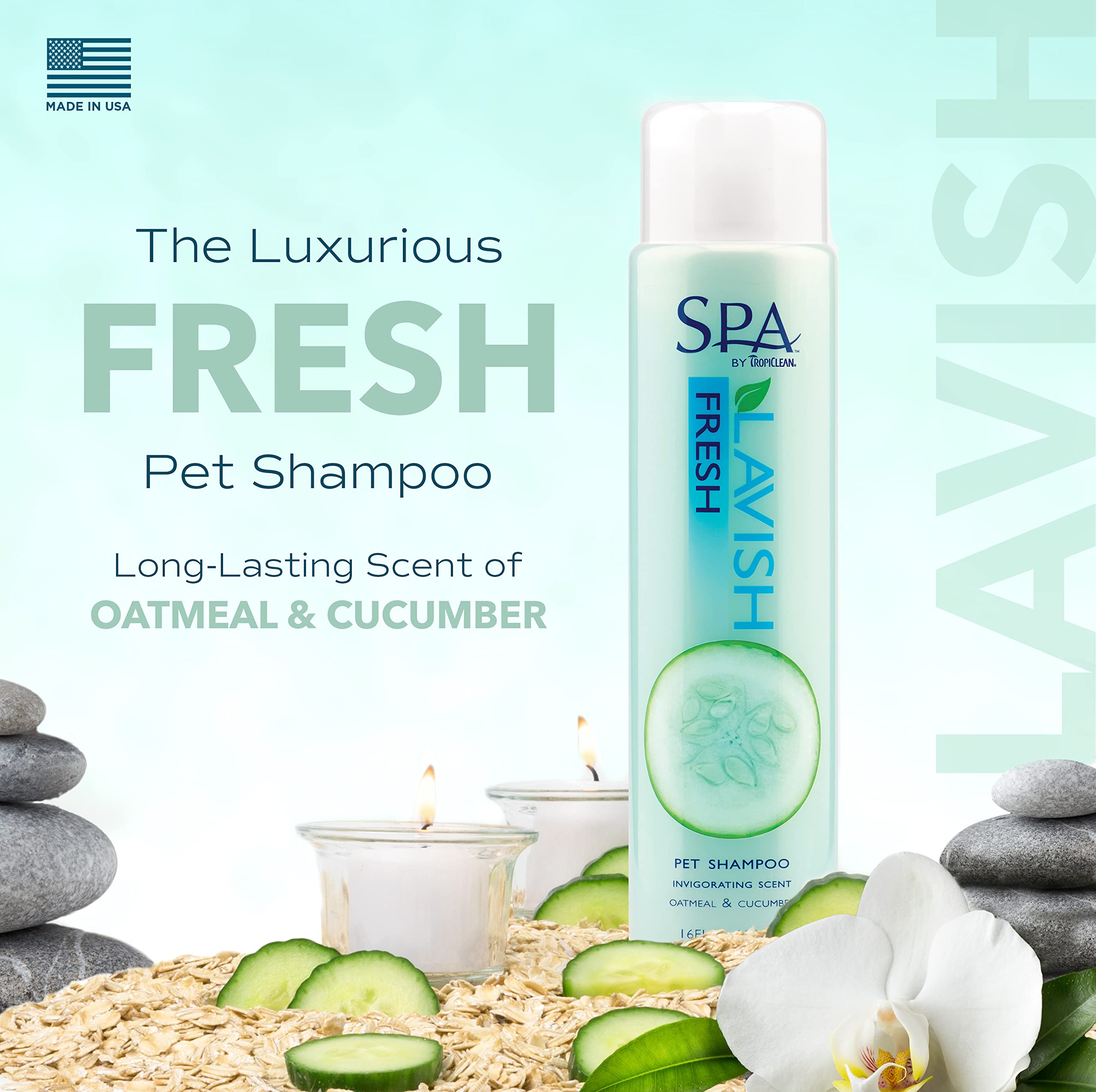 Foto 3 pulgar | Champú Para Perros Tropiclean Spa Lavish Fresh Scent 473 Ml - Venta Internacional.