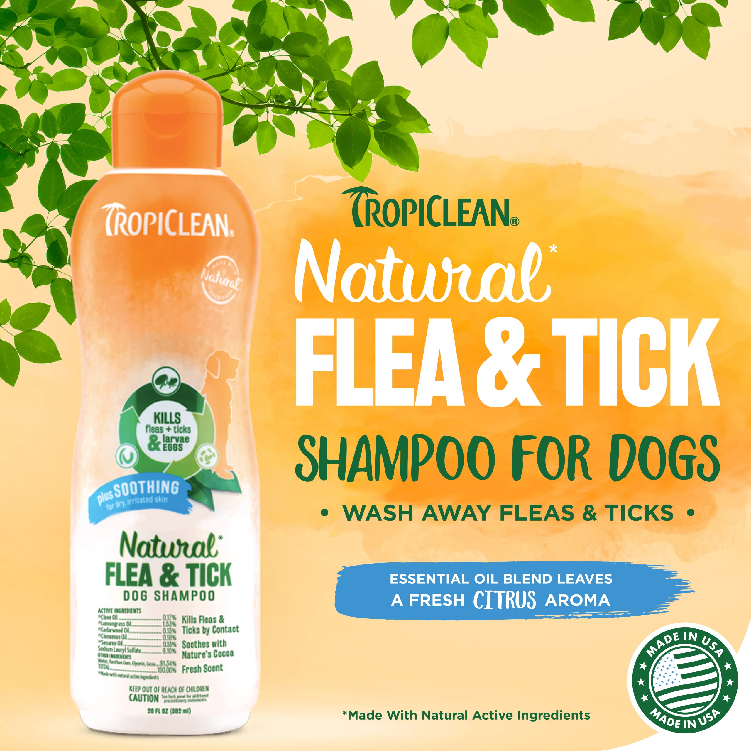Foto 2 | Champú Para Perros Tropiclean Soothing Natural Pulgas/tick 600 Ml Usa - Venta Internacional.