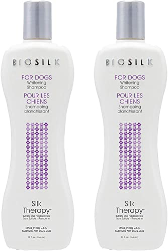 Champú Para Perros Biosilk Silk Therapy Whitening 360 Ml, Paquete De 2 - Venta Internacional.
