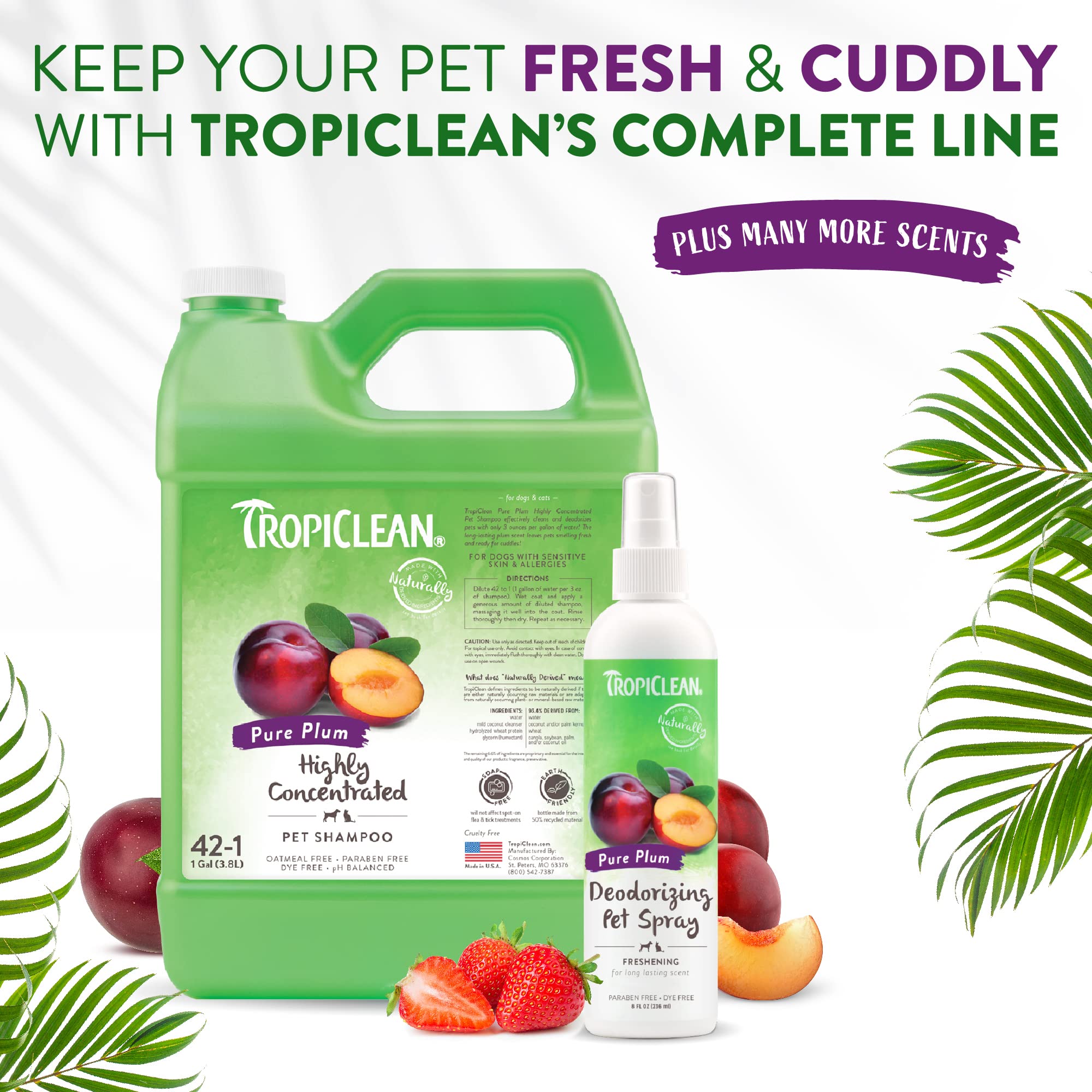 Foto 8 pulgar | Perfume En Aerosol Tropiclean Pure Plum Dog, 240 Ml, Eliminador De Olores - Venta Internacional.