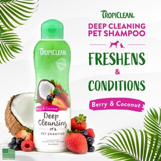 Foto 2 | Champú Para Perros Tropiclean De Limpieza Profunda Con Bayas Y Coco 590 Ml - Venta Internacional.