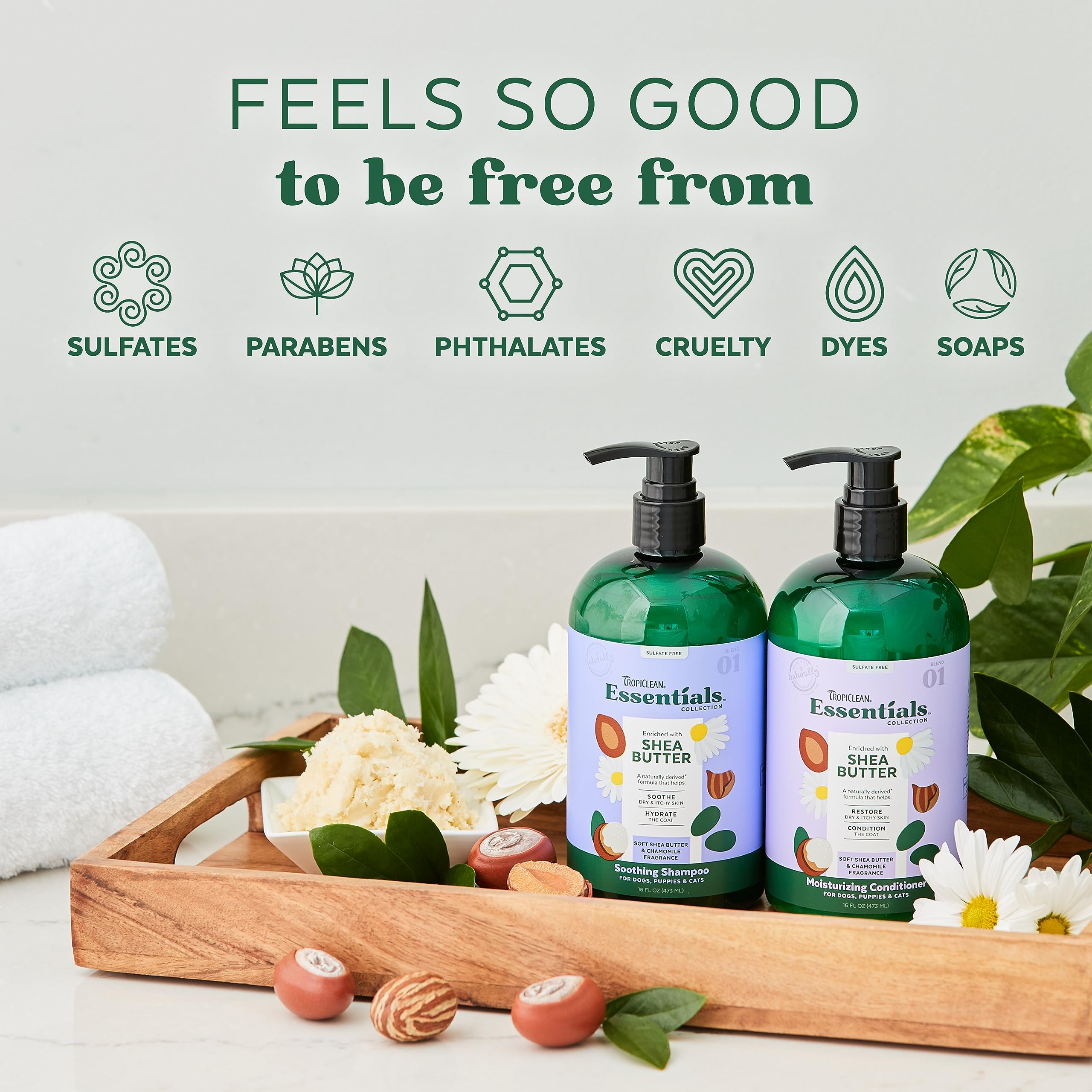 Foto 2 | Acondicionador Tropiclean Essentials Con Manteca De Karité Para Perros - Venta Internacional.