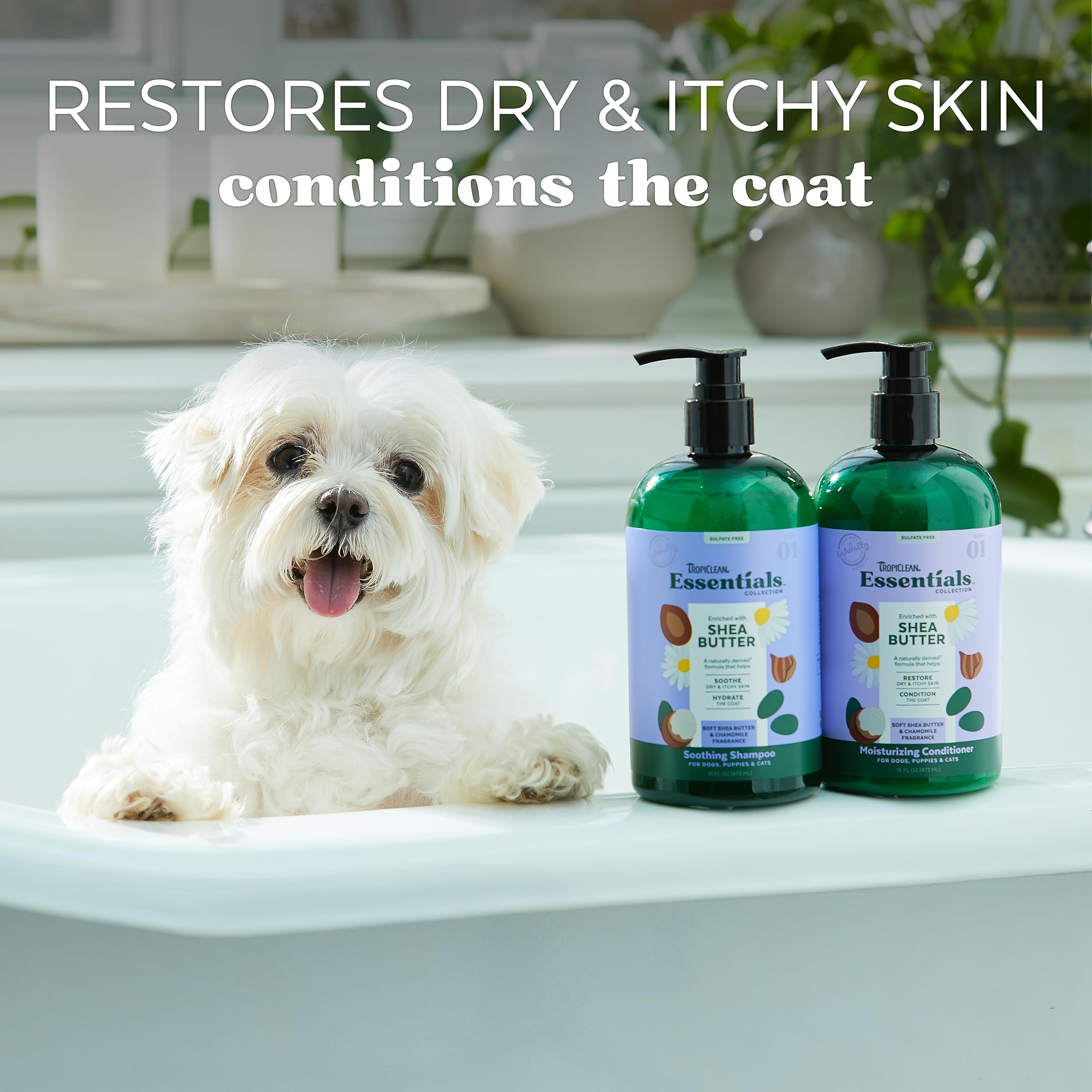 Foto 5 | Acondicionador Tropiclean Essentials Con Manteca De Karité Para Perros - Venta Internacional.