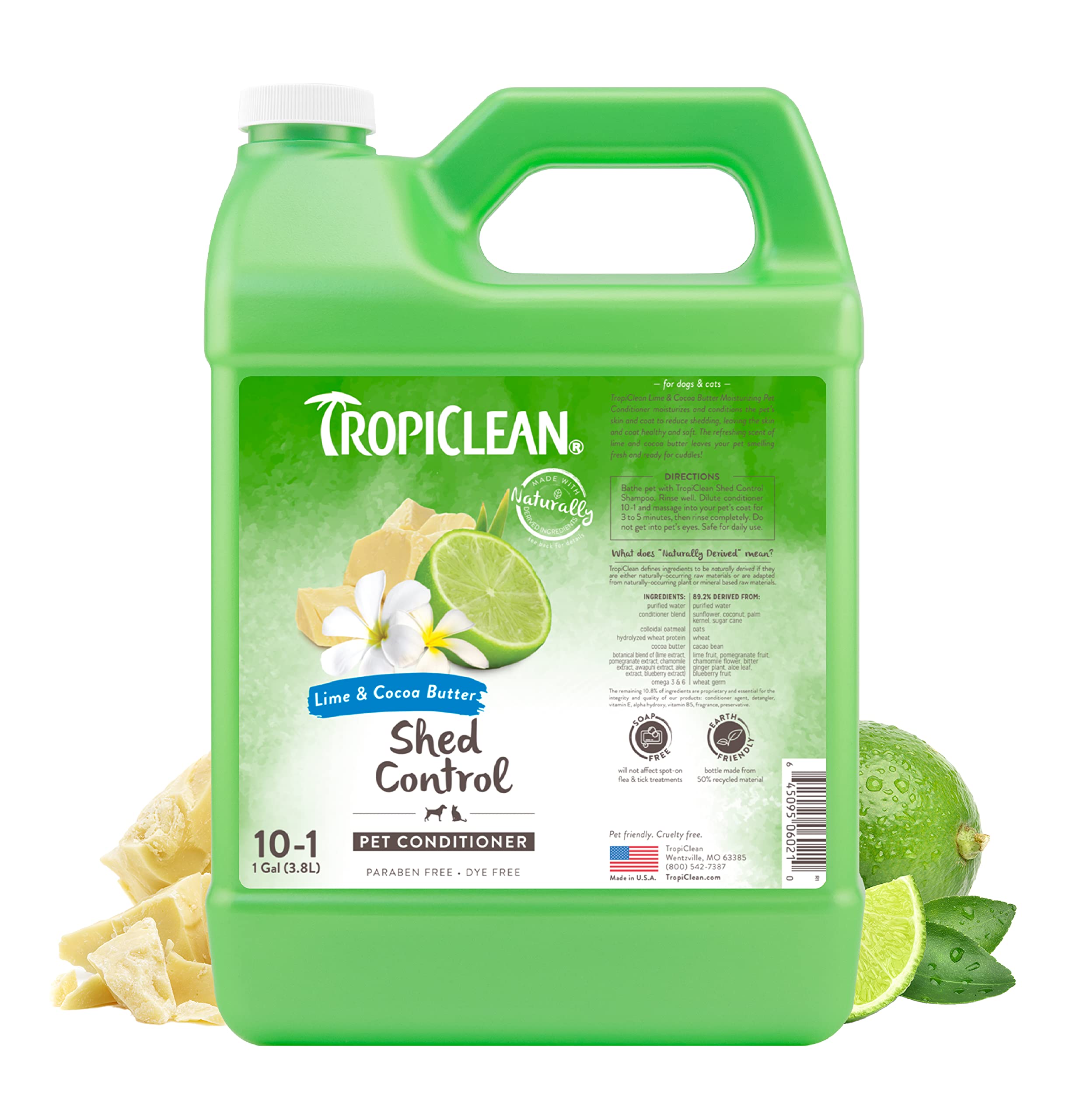 Foto 2 pulgar | Acondicionador Para Perros Tropiclean Lime & Coco Butter Desheding 3.78 L - Venta Internacional.