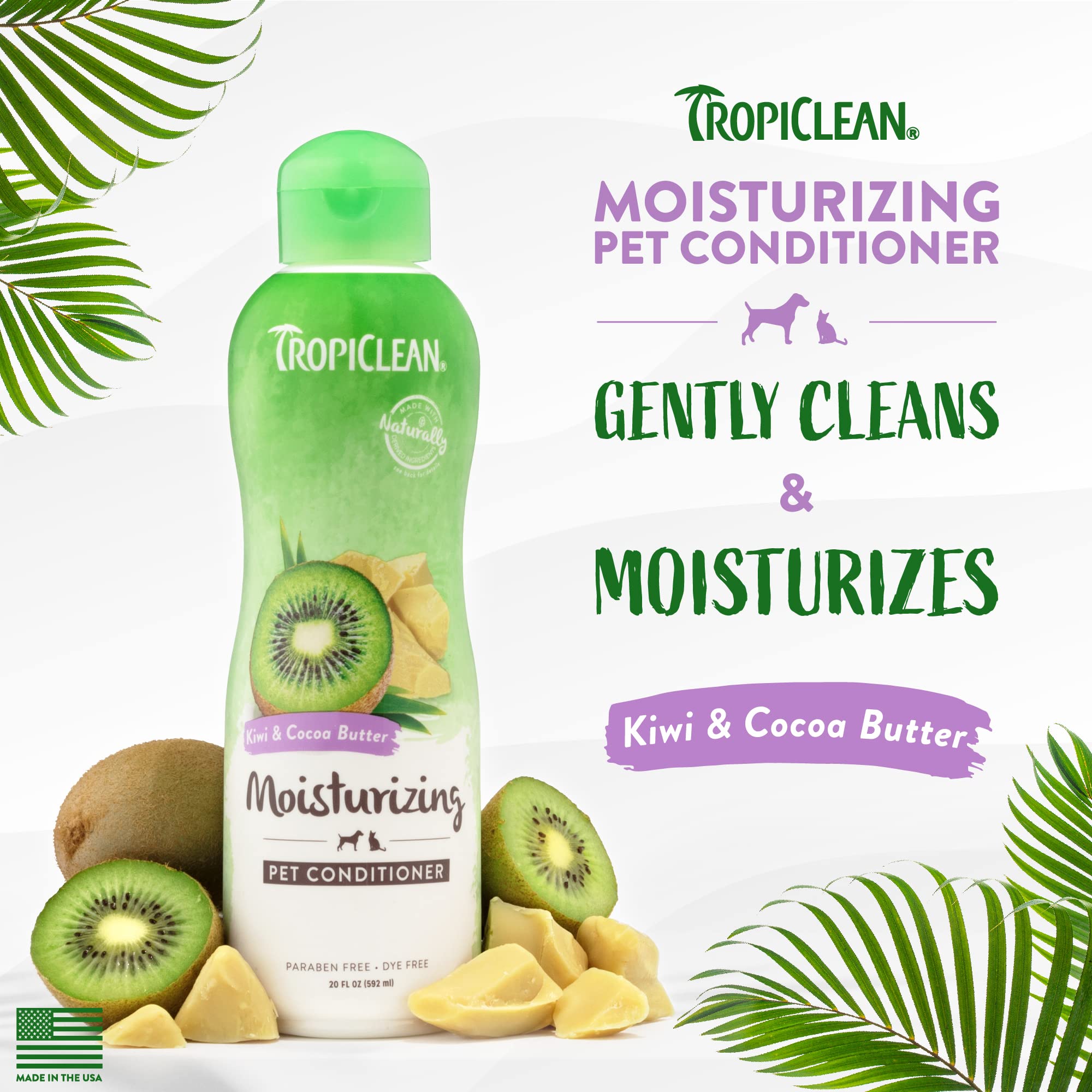 Foto 2 | Acondicionador Para Perros Tropiclean Con Mantequilla De Kiwi Y Coco, 600 Ml, Fabricado En Ee. Uu - Venta Internacional.