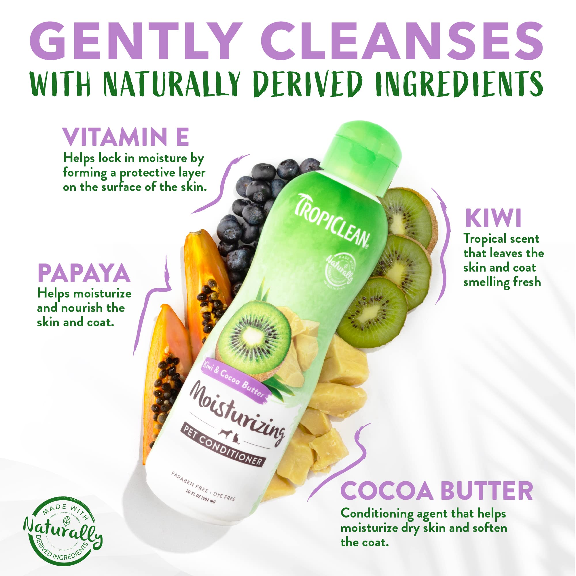 Foto 4 pulgar | Acondicionador Para Perros Tropiclean Con Mantequilla De Kiwi Y Coco, 600 Ml, Fabricado En Ee. Uu - Venta Internacional.