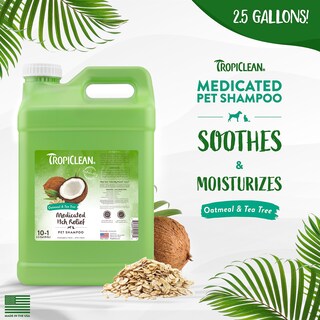 Foto 2 | Champú Para Perros Tropiclean Medication Para Alergias Y Picazón, 9,5 Litros - Venta Internacional.