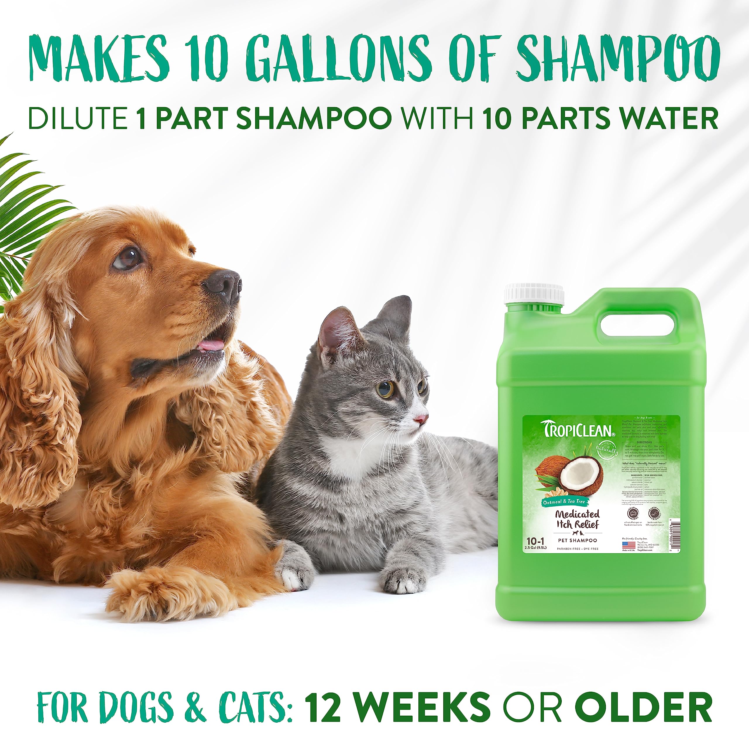 Foto 6 pulgar | Champú Para Perros Tropiclean Medication Para Alergias Y Picazón, 9,5 Litros - Venta Internacional.