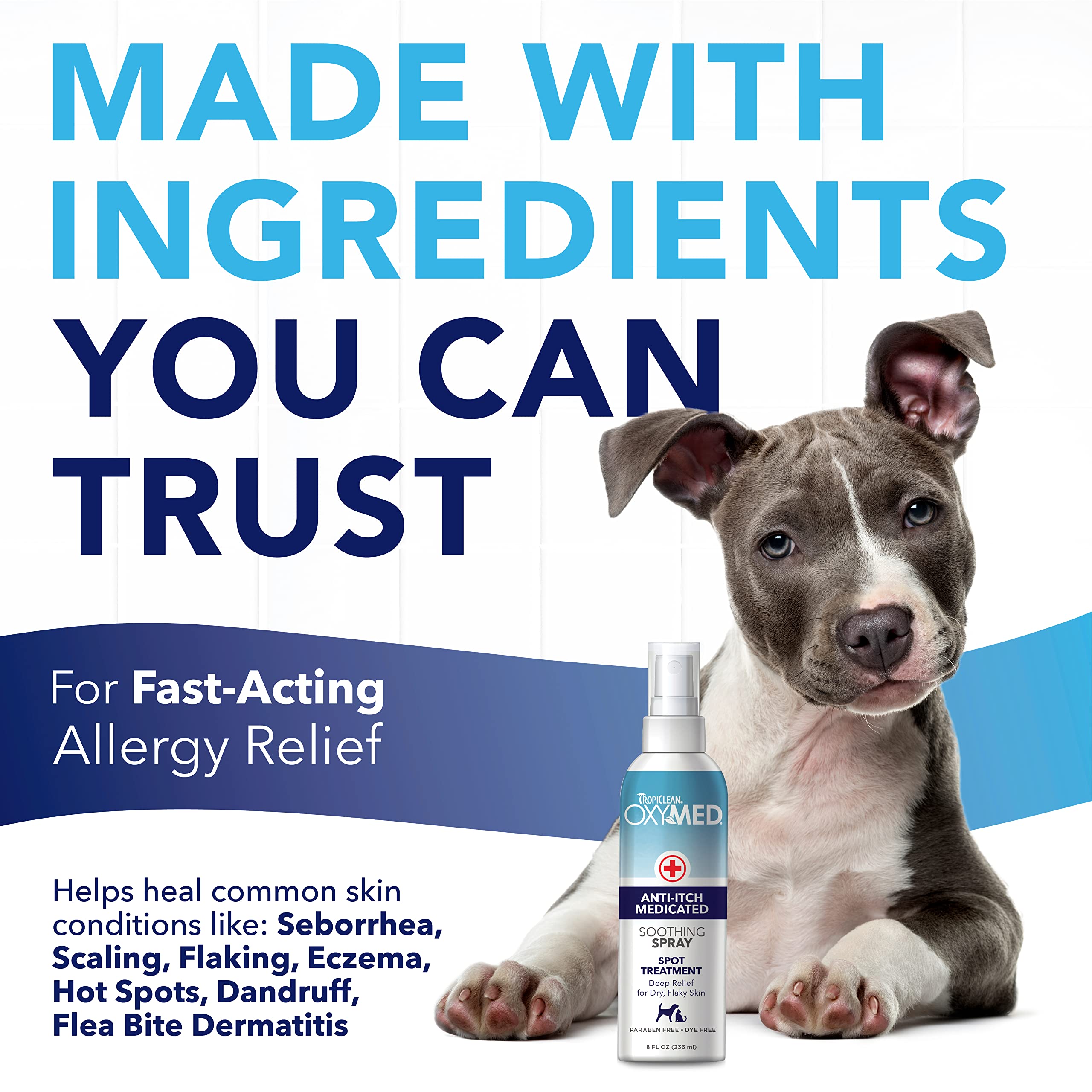 Foto 4 pulgar | Spray Tropiclean Oxymed Mediced Para Aliviar La Picazón, 240 Ml, Para Perros Y Gatos - Venta Internacional.
