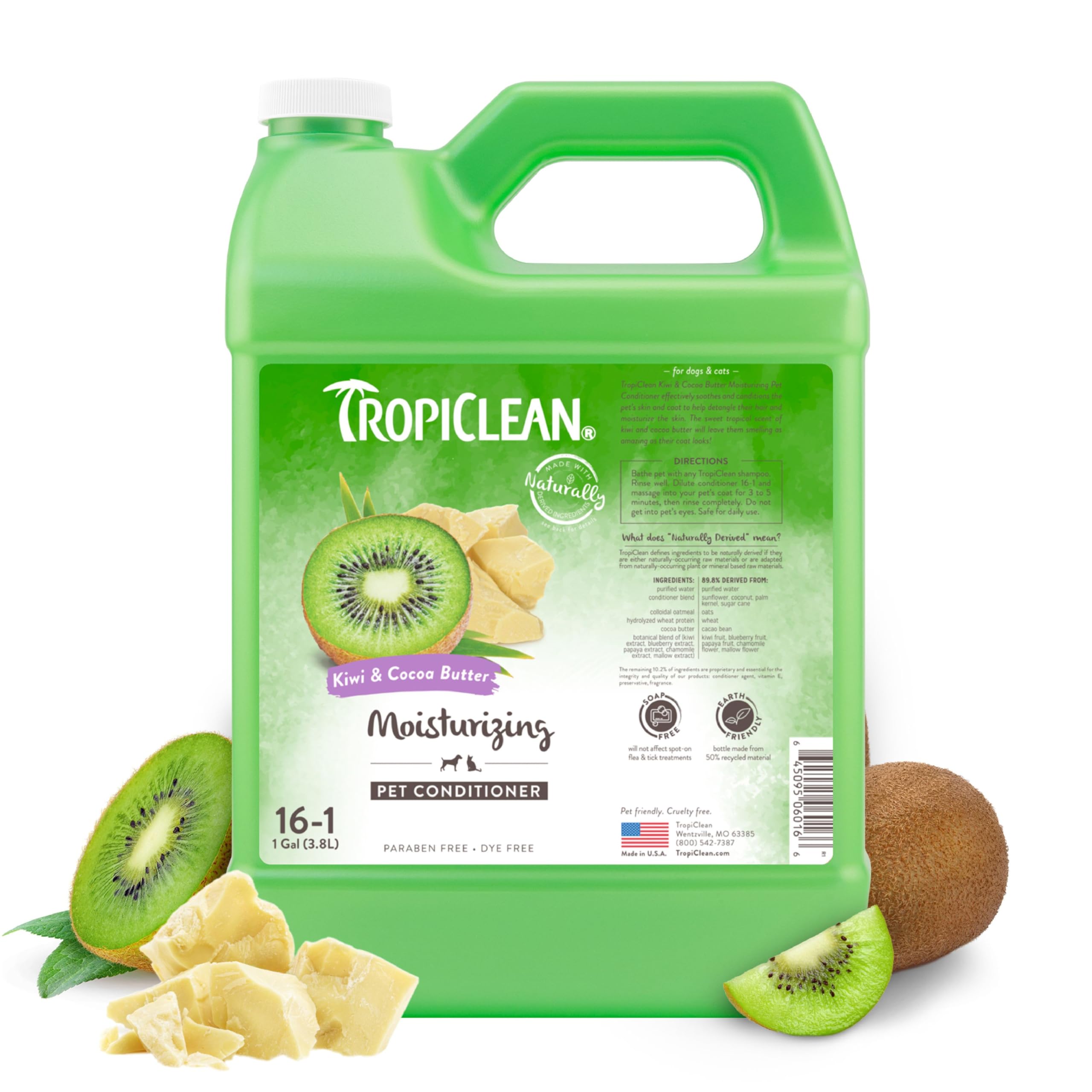 Foto 2 pulgar | Acondicionador Para Perros Tropiclean Kiwi & Coco Butter 3.78 L - Venta Internacional.