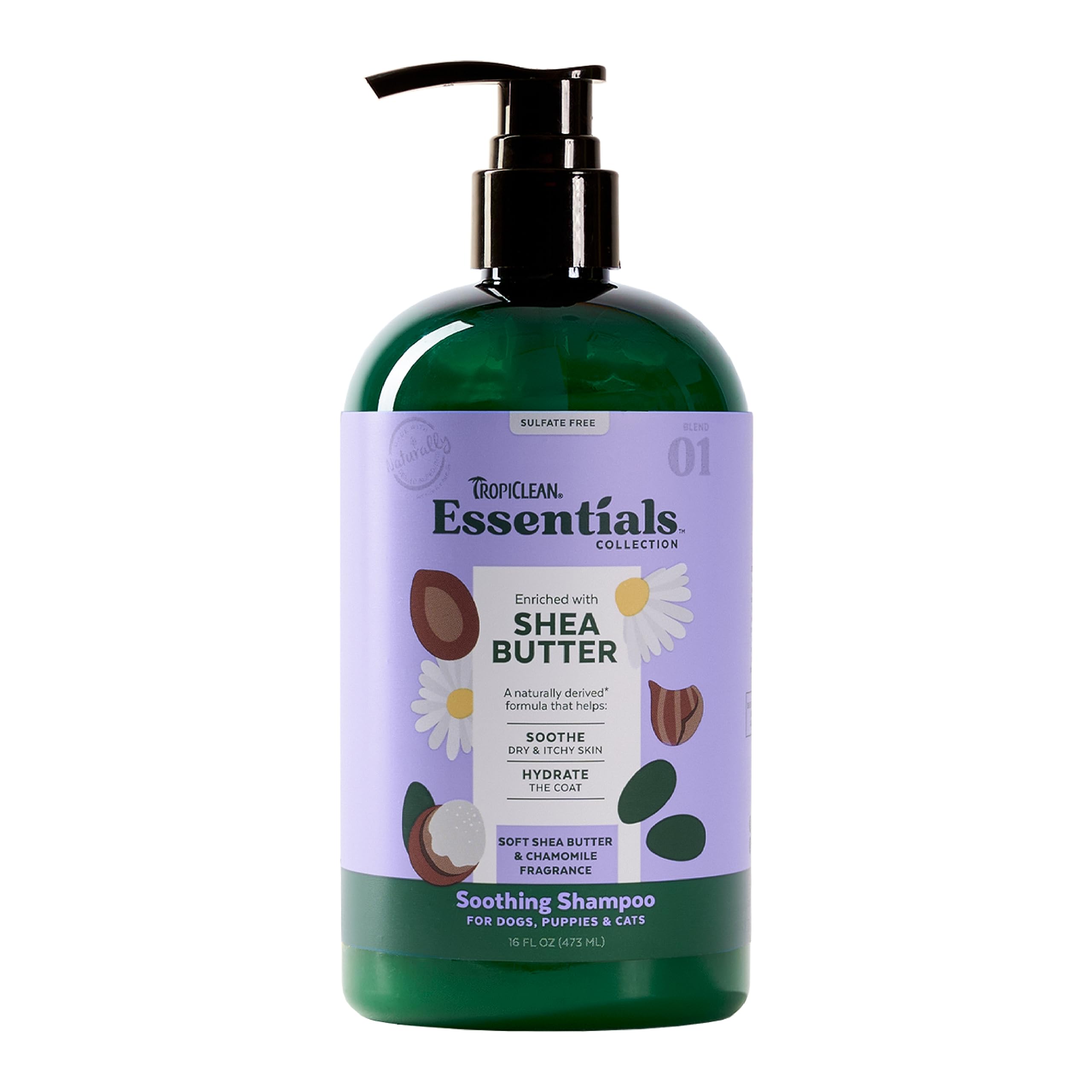 Champú Tropiclean Essentials Con Manteca De Karité Para Perros Y Gatos - Venta Internacional.