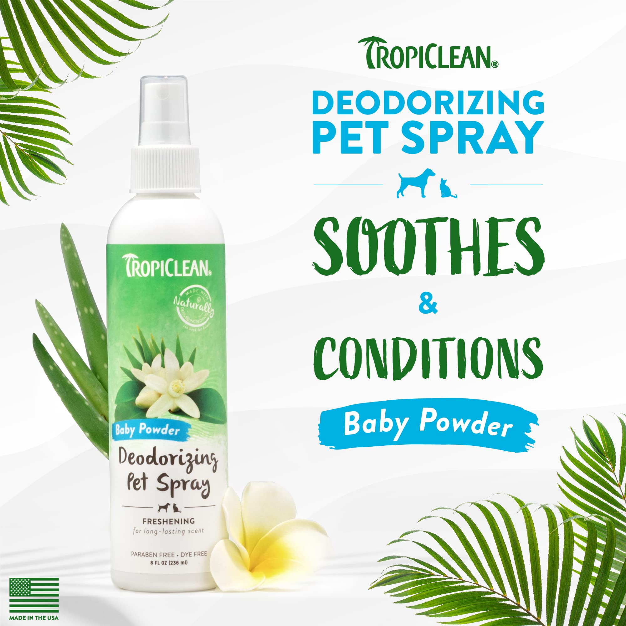 Foto 3 pulgar | Perfume En Aerosol Tropiclean Baby Powder Para Perros 240 Ml - Venta Internacional.