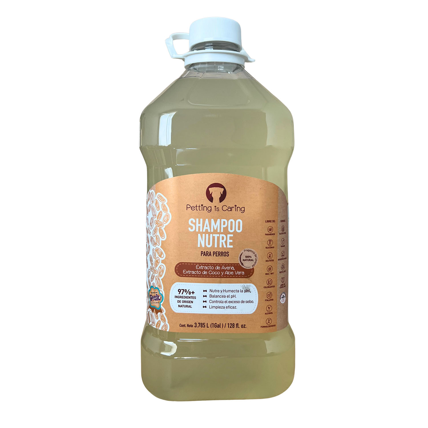 Foto 1 | Shampoo Nutre Para Perro Aroma Lavanda Petting Is Caring De 1 Galon