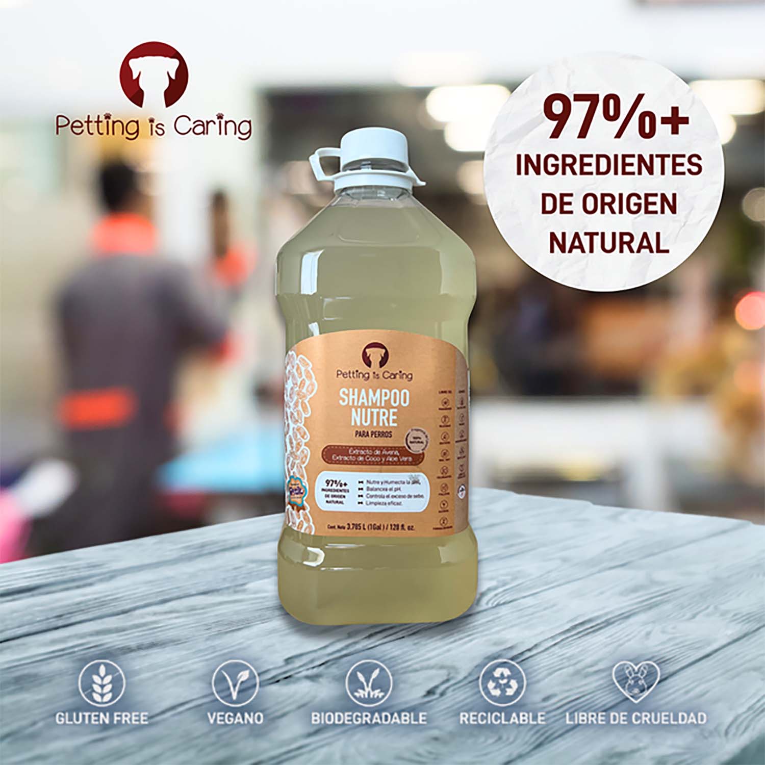 Foto 3 pulgar | Shampoo Nutre Para Perro Aroma Lavanda Petting Is Caring De 1 Galon