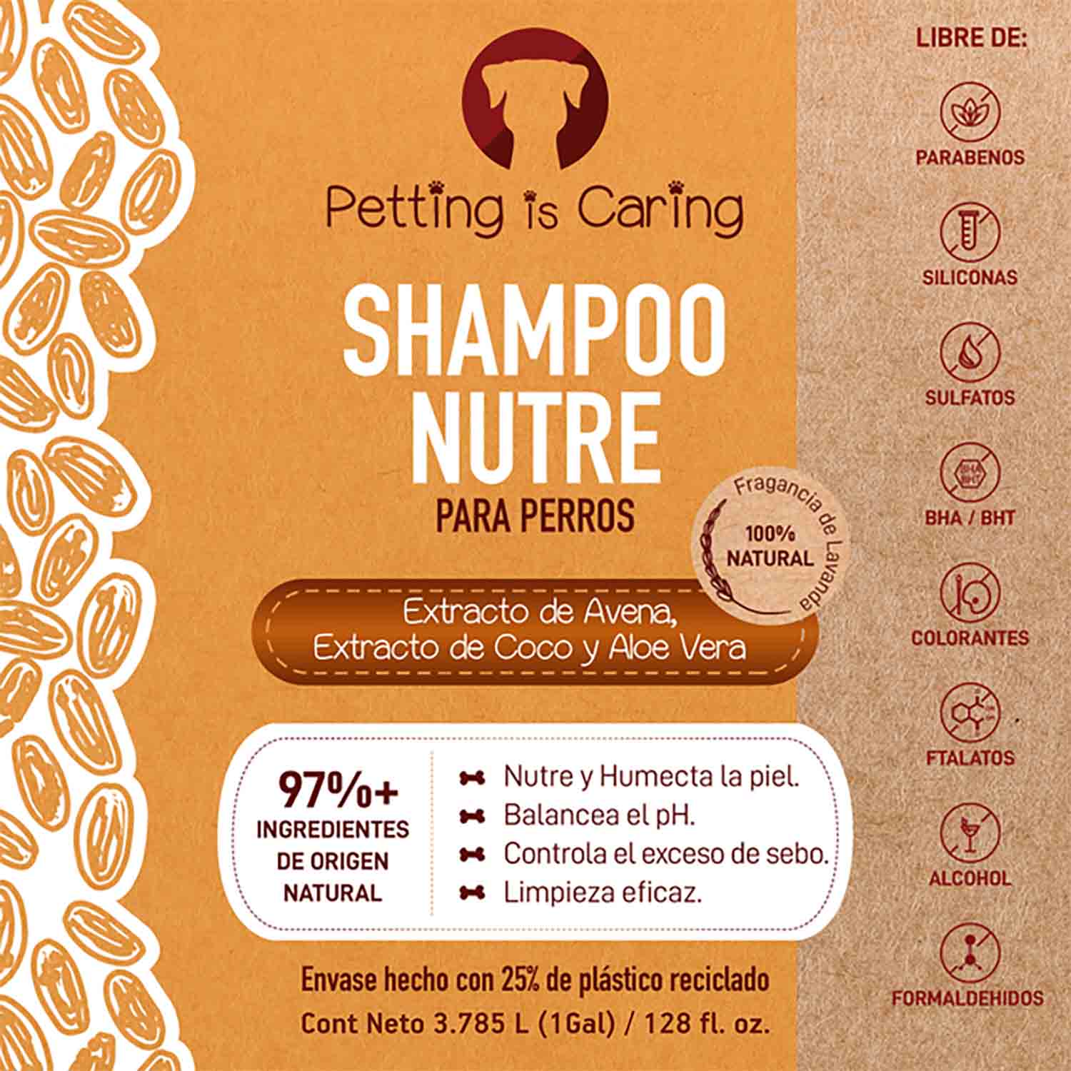 Foto 4 | Shampoo Nutre Para Perro Aroma Lavanda Petting Is Caring De 1 Galon