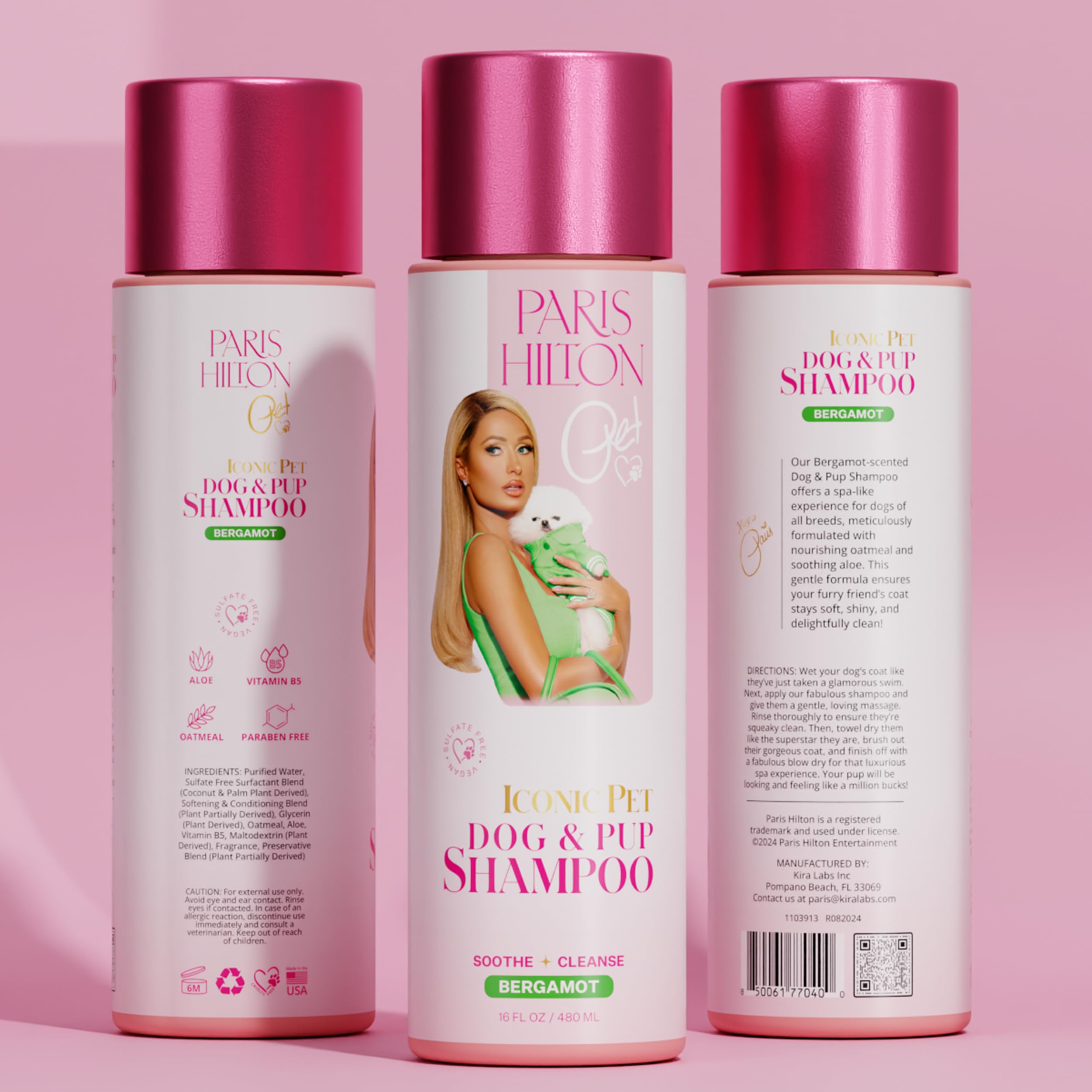 Foto 2 | Champú Para Perros Paris Hilton Fresh Citrus Bergamota Con Aroma A Bergamota 480 Ml - Venta Internacional.