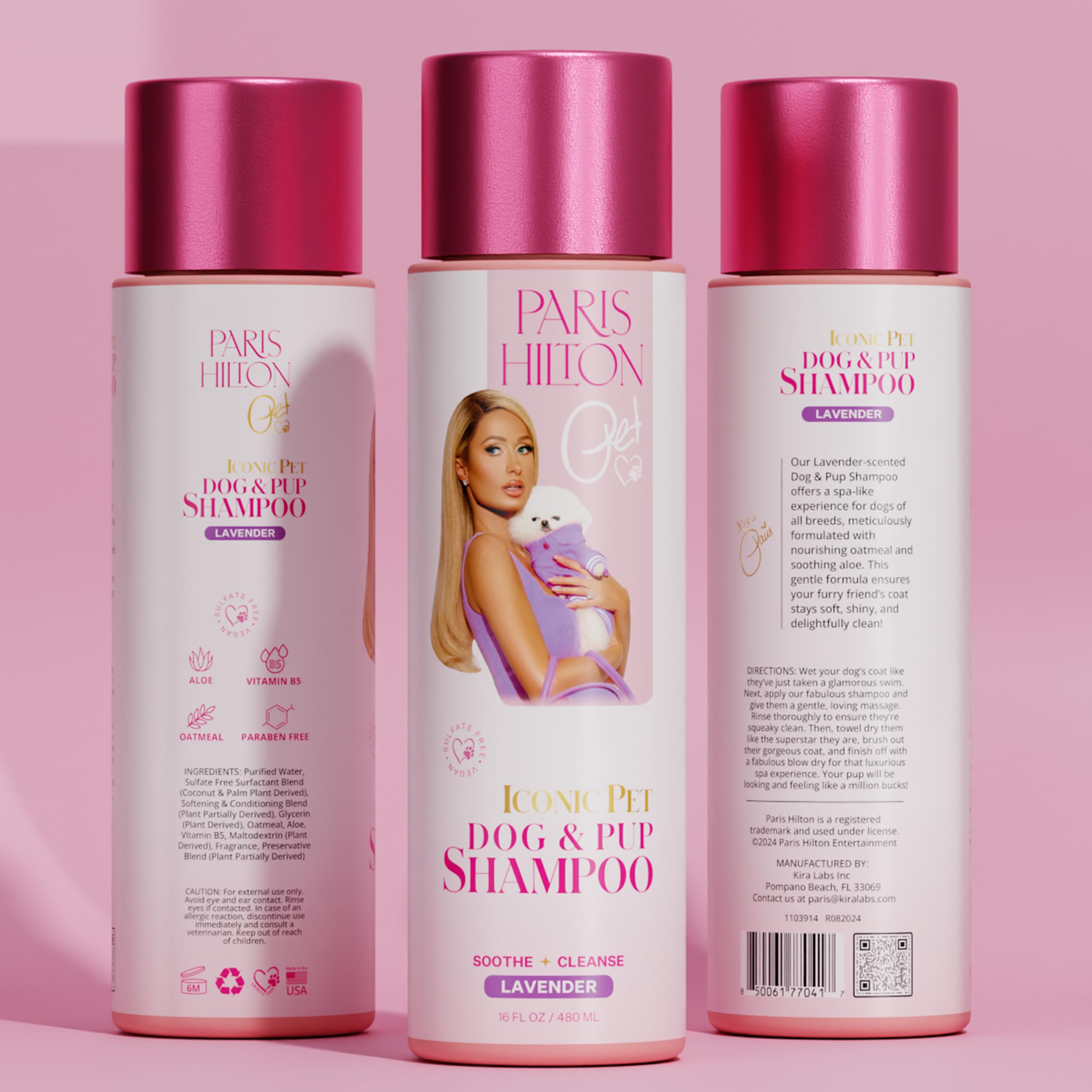 Foto 2 | Champú Para Perros Paris Hilton, Suave Y Relajante, Aroma A Lavanda, 480 Ml - Venta Internacional.