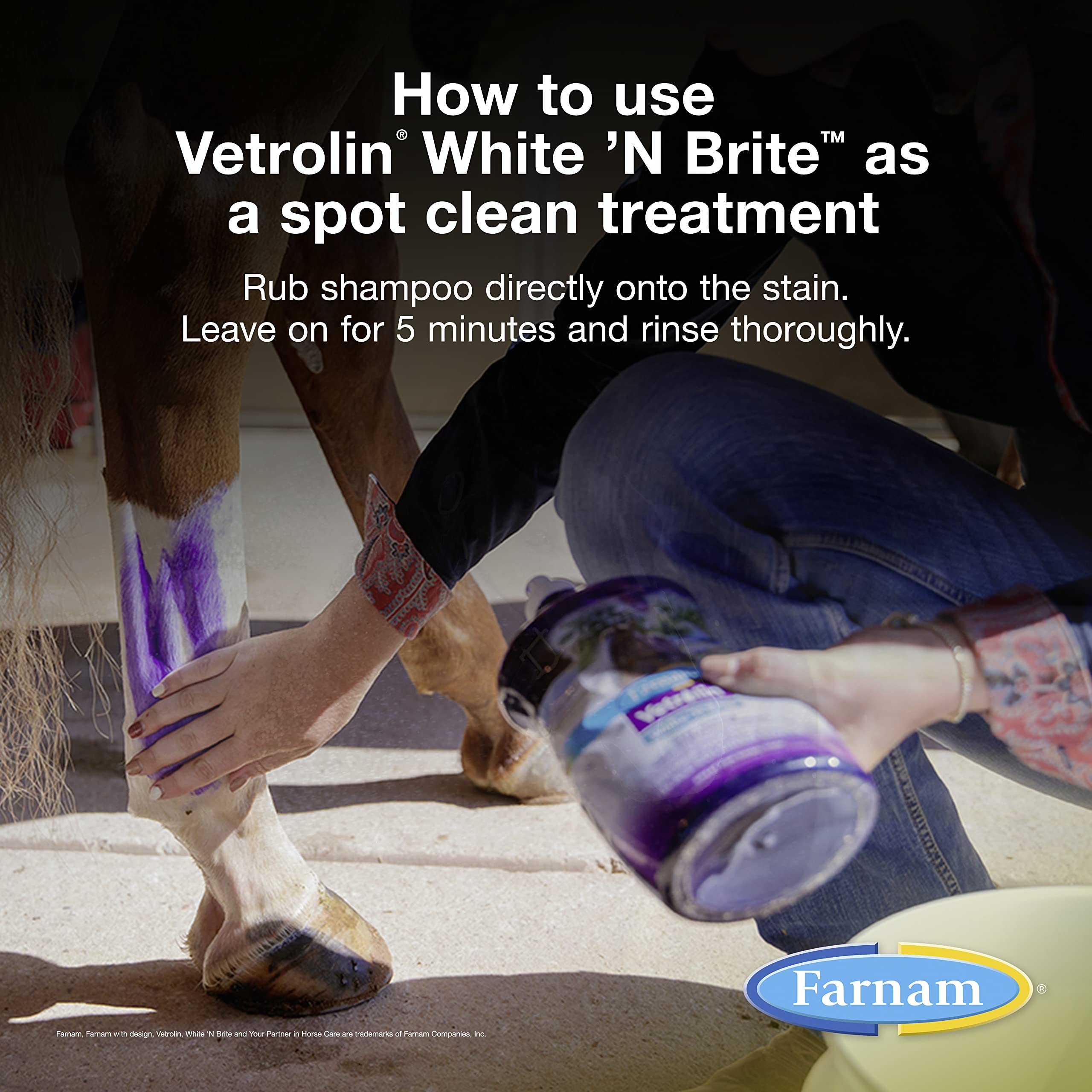 Foto 5 | Champú Farnam Vetrolin White 'n Brite para Caballos y Perros 32 oz -Venta Internacional