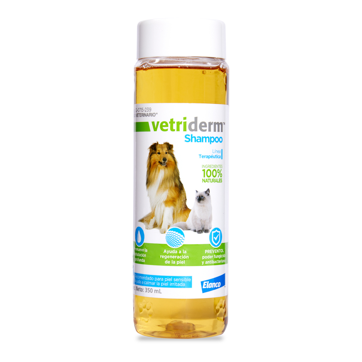Foto 2 pulgar | Vetriderm  Shampoo Para Perros Y Gatos De Tipo Terapéutico Fragancia Manzanilla