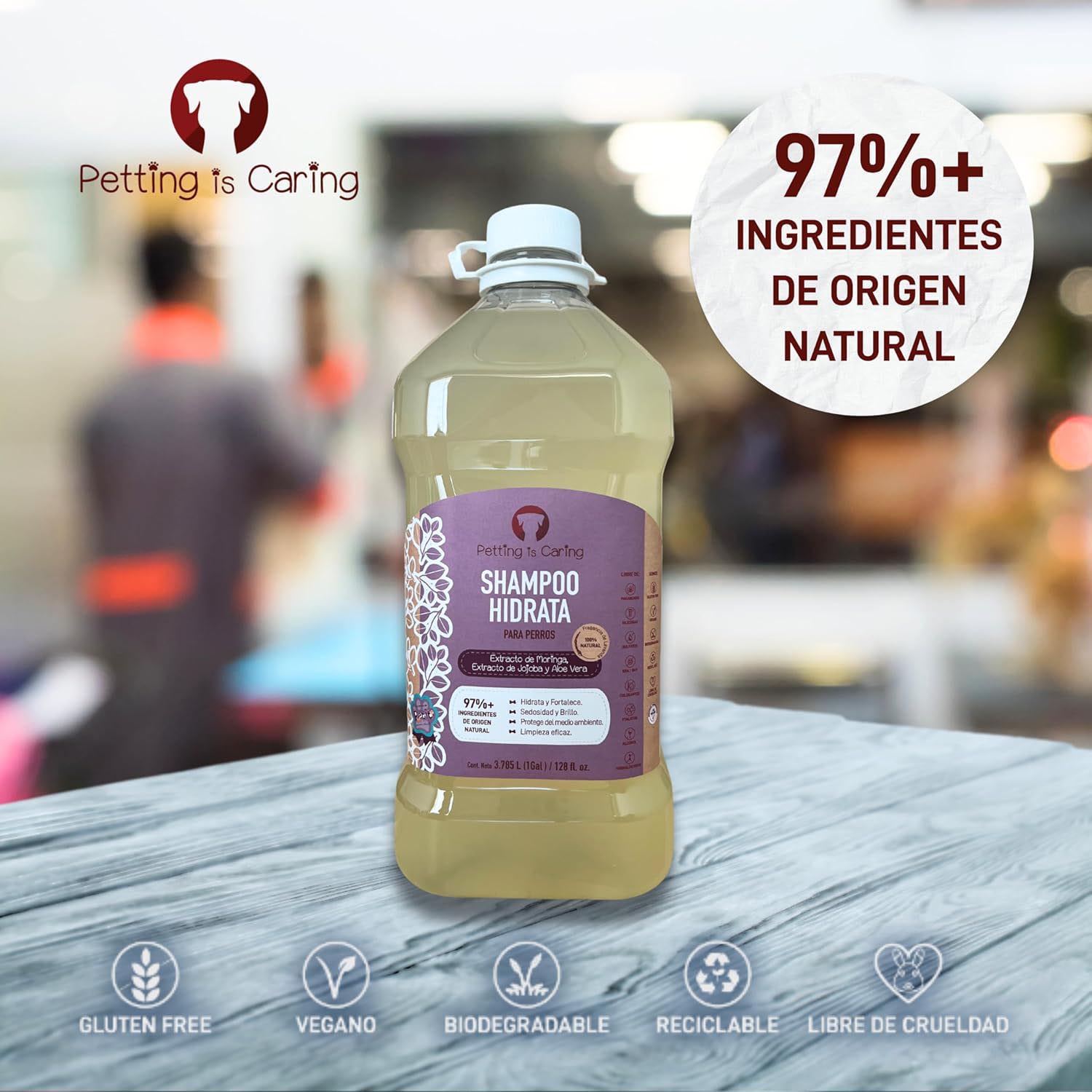 Foto 4 pulgar | Shampoo Hidrata Para Perro Gato Origen Natural Petting Is Caring 1 Galon