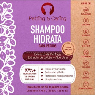 Foto 4 | Shampoo Hidrata Para Perro Gato Origen Natural Petting Is Caring 1 Galon