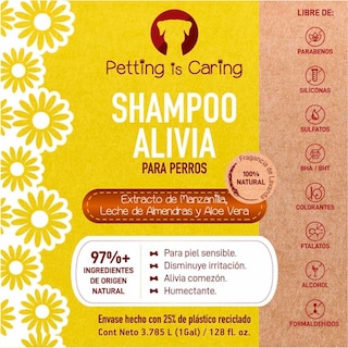 Foto 4 | Shampoo Alivia Para Perro Gato Origen Natural Petting Is Caring 1 Galon