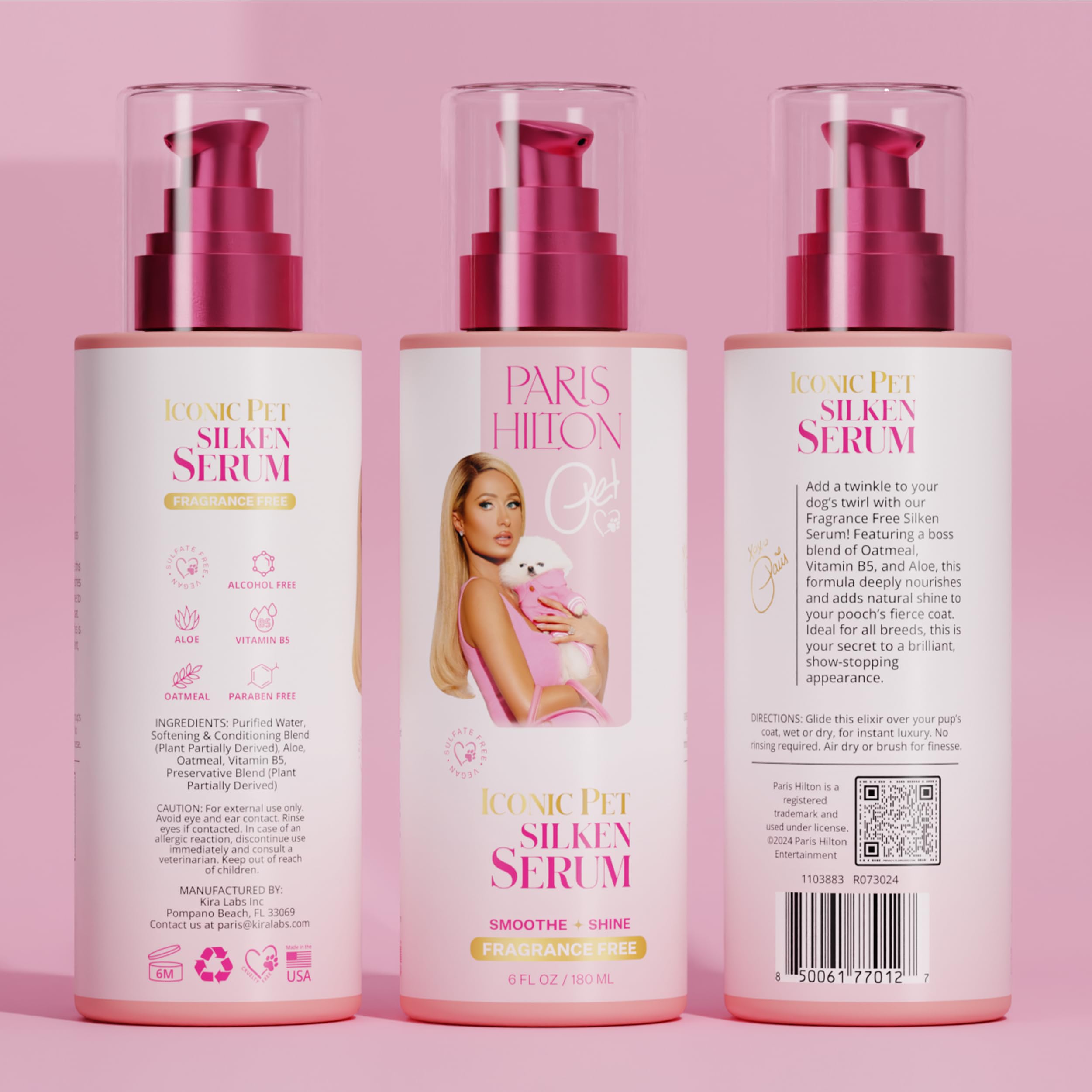 Foto 3 pulgar | Sérum Pet Silken Paris Hilton Sin Sulfatos, 180 Ml, Para Perros - Venta Internacional.