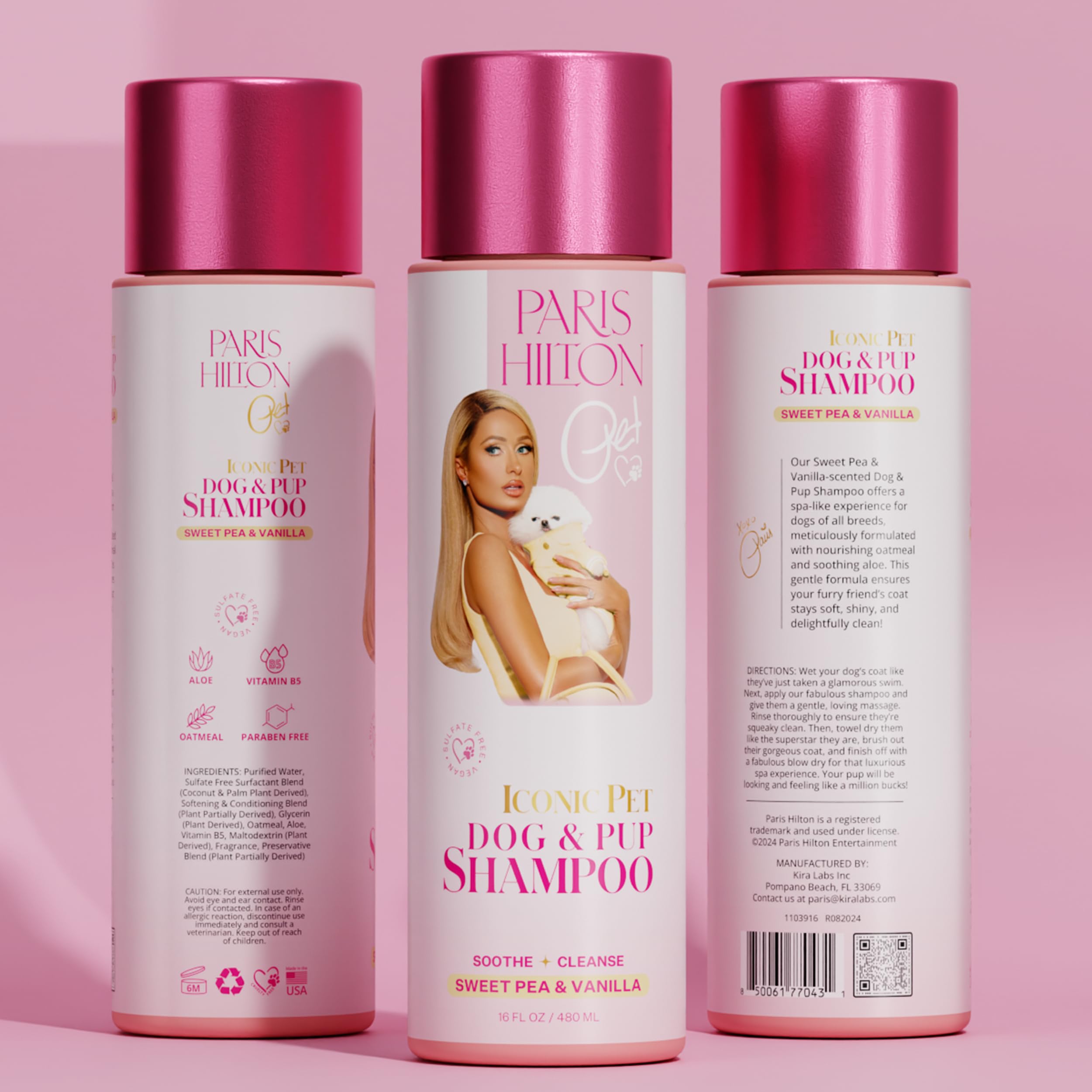 Foto 2 | Champú Para Perros Paris Hilton Sweet Pea & Vanilla 480 Ml - Venta Internacional.