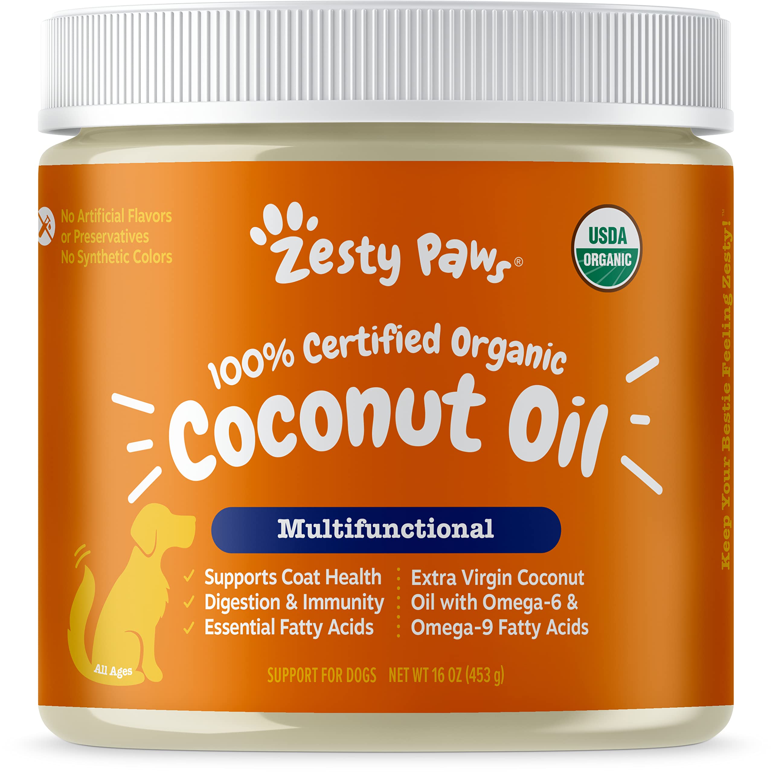 Foto 2 pulgar | Suplemento De Aceite De Coco Zesty Paws Para Perros 473 Ml - Venta Internacional.