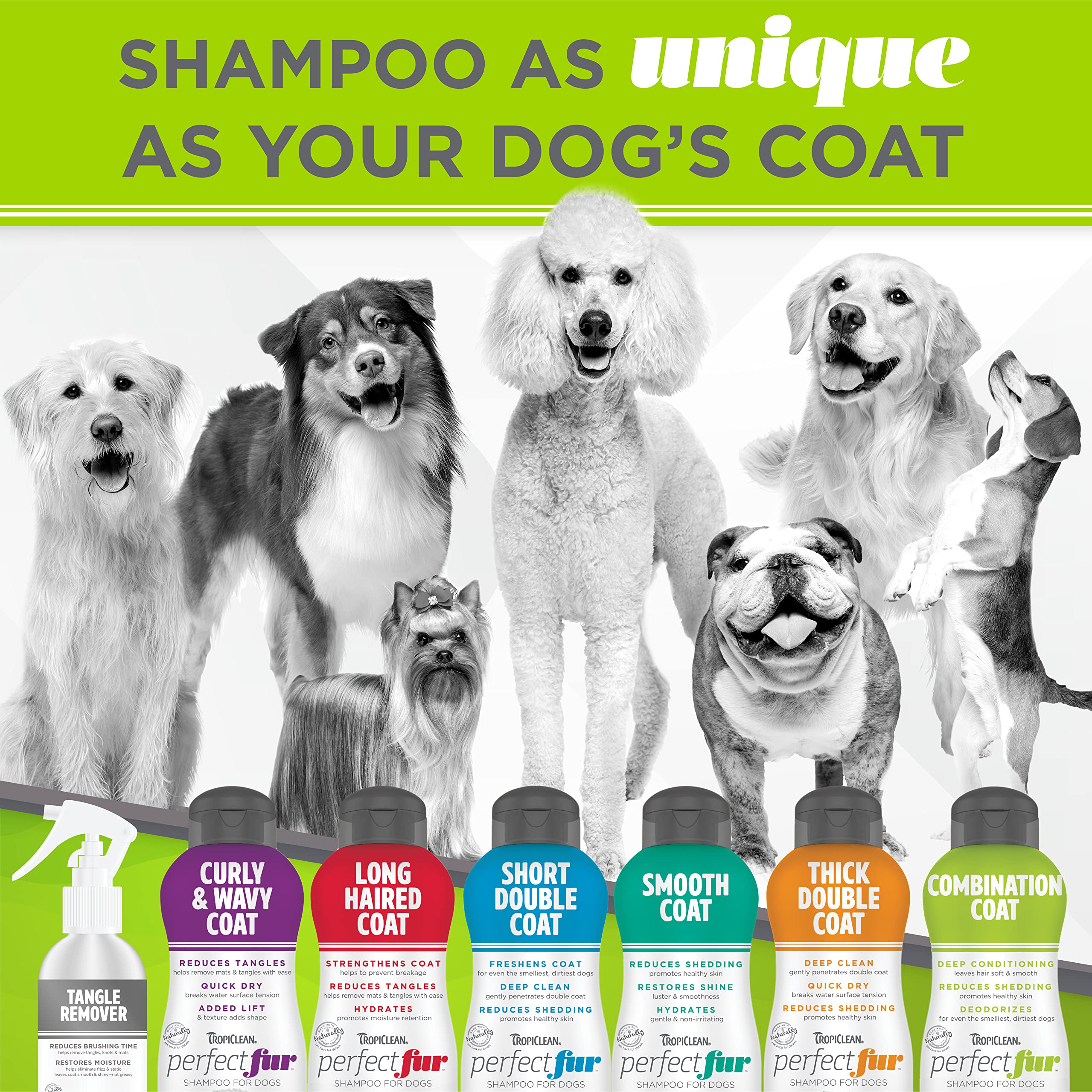 Foto 7 | Champú Para Perros Tropiclean Perfect Fur Sheding Control 480 Ml - Venta Internacional.