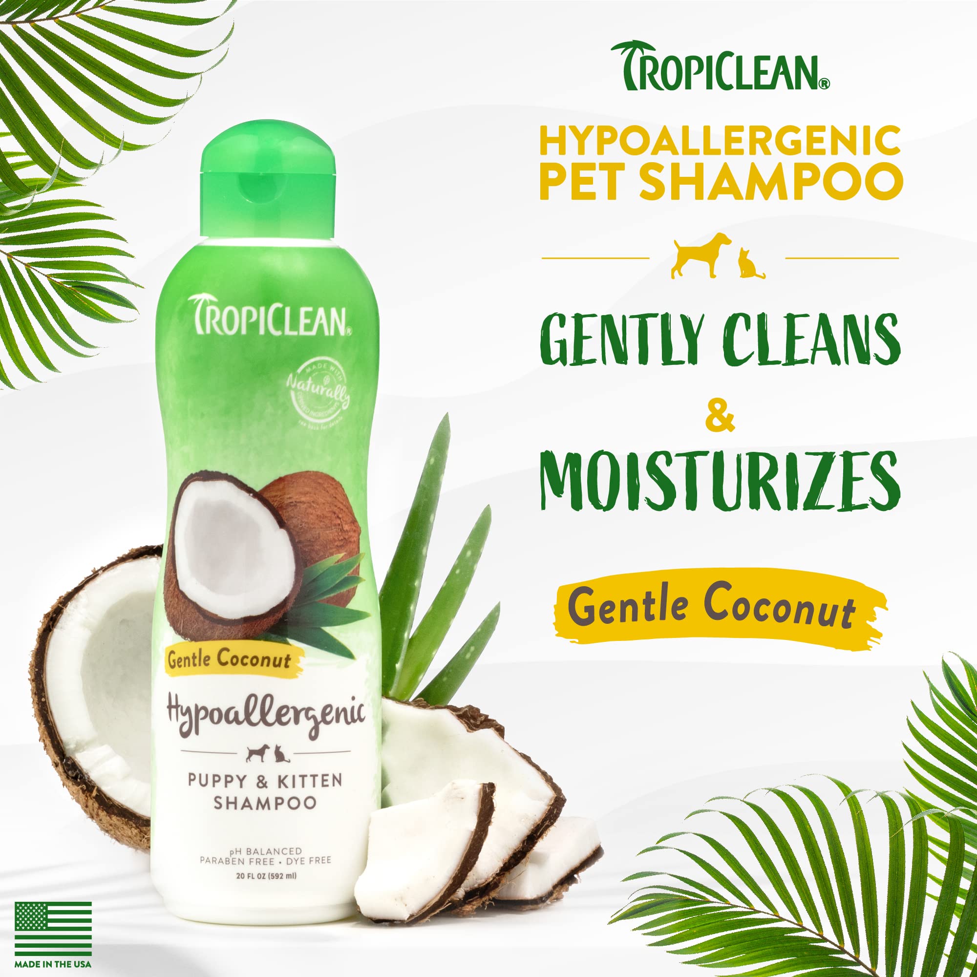 Foto 3 pulgar | Champú Para Perros Tropiclean Coconut Hipoalergénico, 591 Ml, Sensible - Venta Internacional.