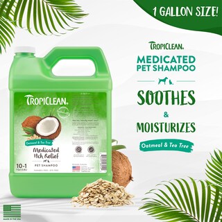Foto 2 | Champú Para Perros Tropiclean Medication Allergies Picazón 3,78 L - Venta Internacional.