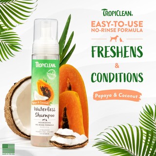 Foto 2 | Champú Sin Agua Para Perros Tropiclean Papaya Coconut 220 Ml - Venta Internacional.