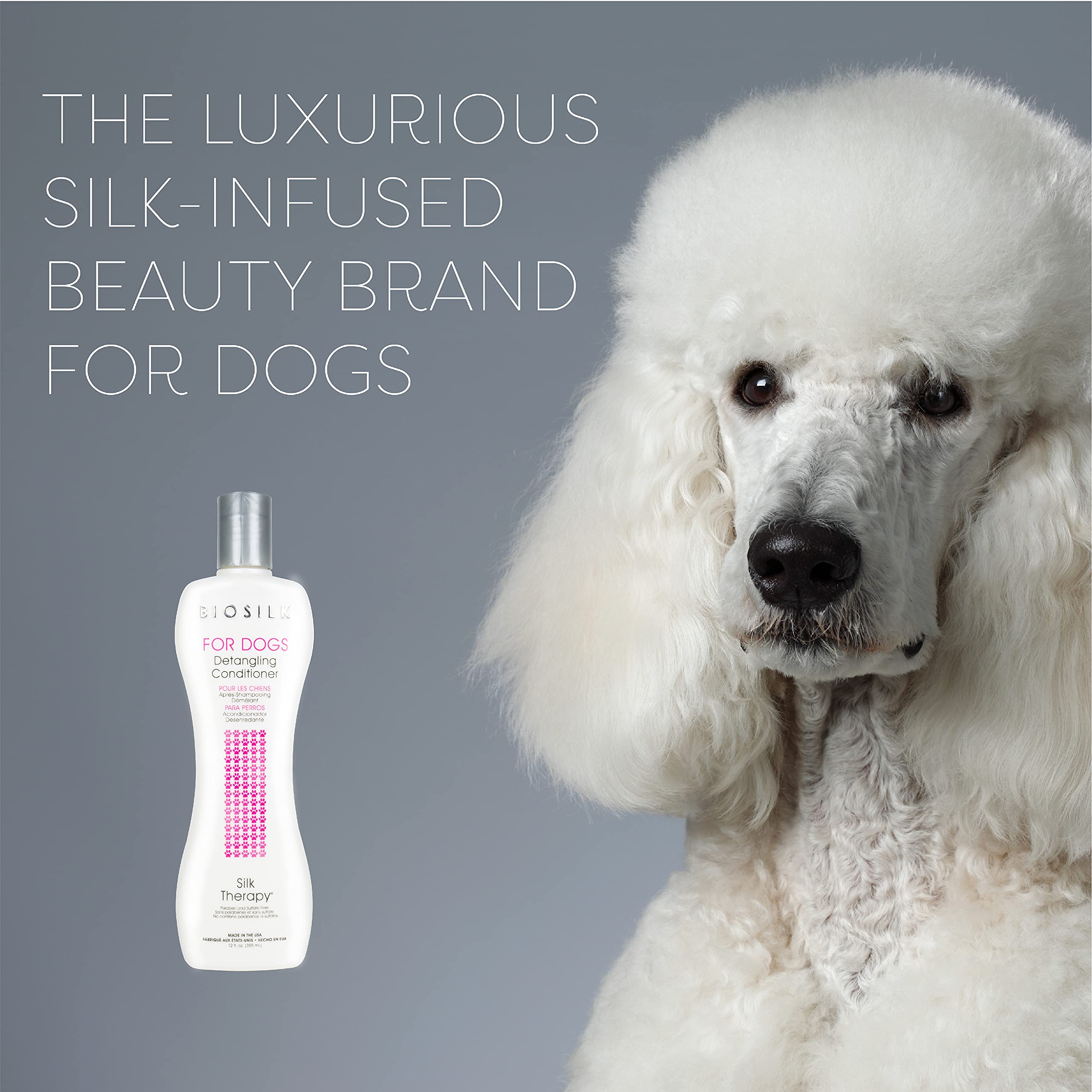 Foto 5 pulgar | Acondicionador Desenredante Biosilk Para Perros Silk Therapy 360 Ml X6 - Venta Internacional.