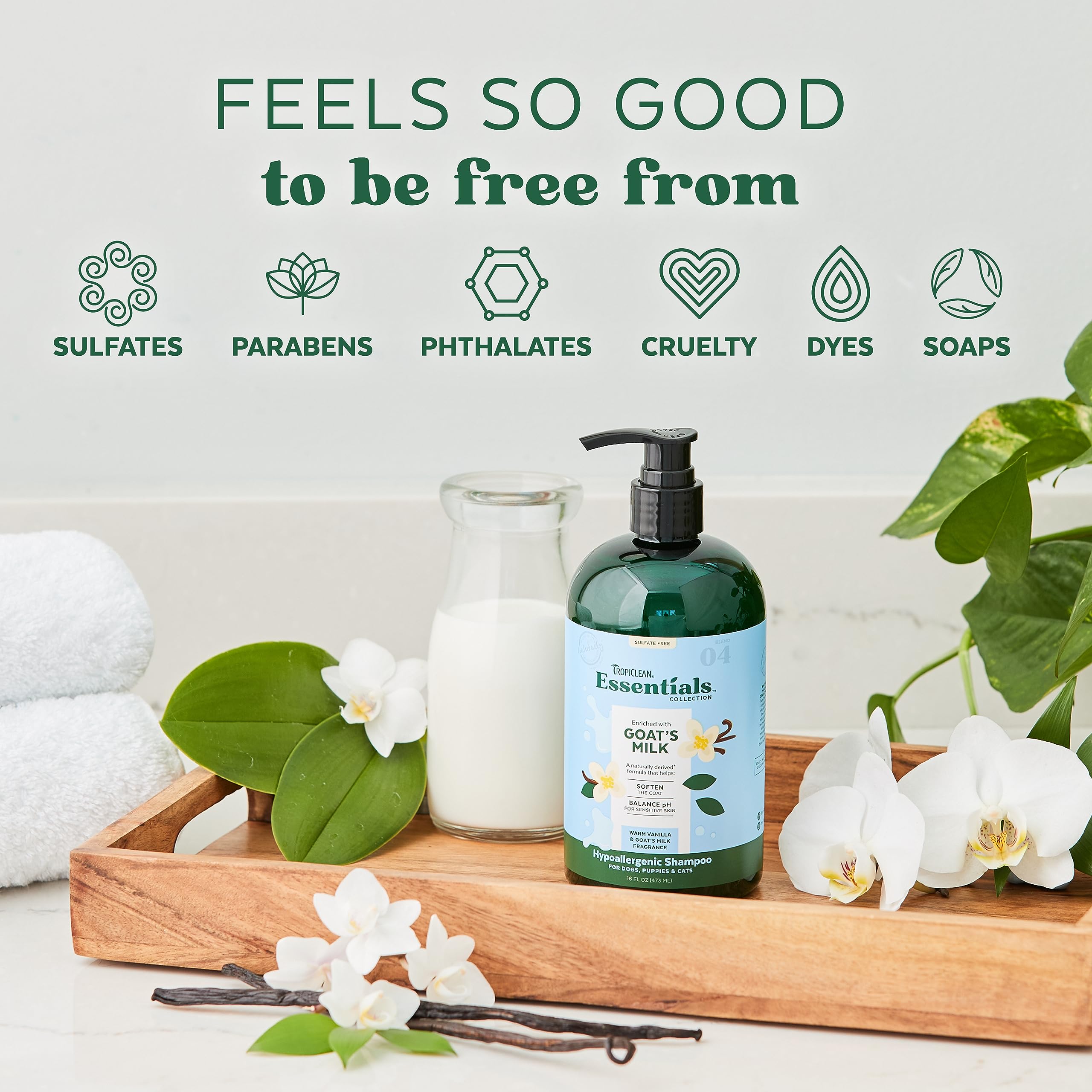 Foto 4 | Champú Tropiclean Essentials De Leche De Cabra Hipoalergénico - Venta Internacional.