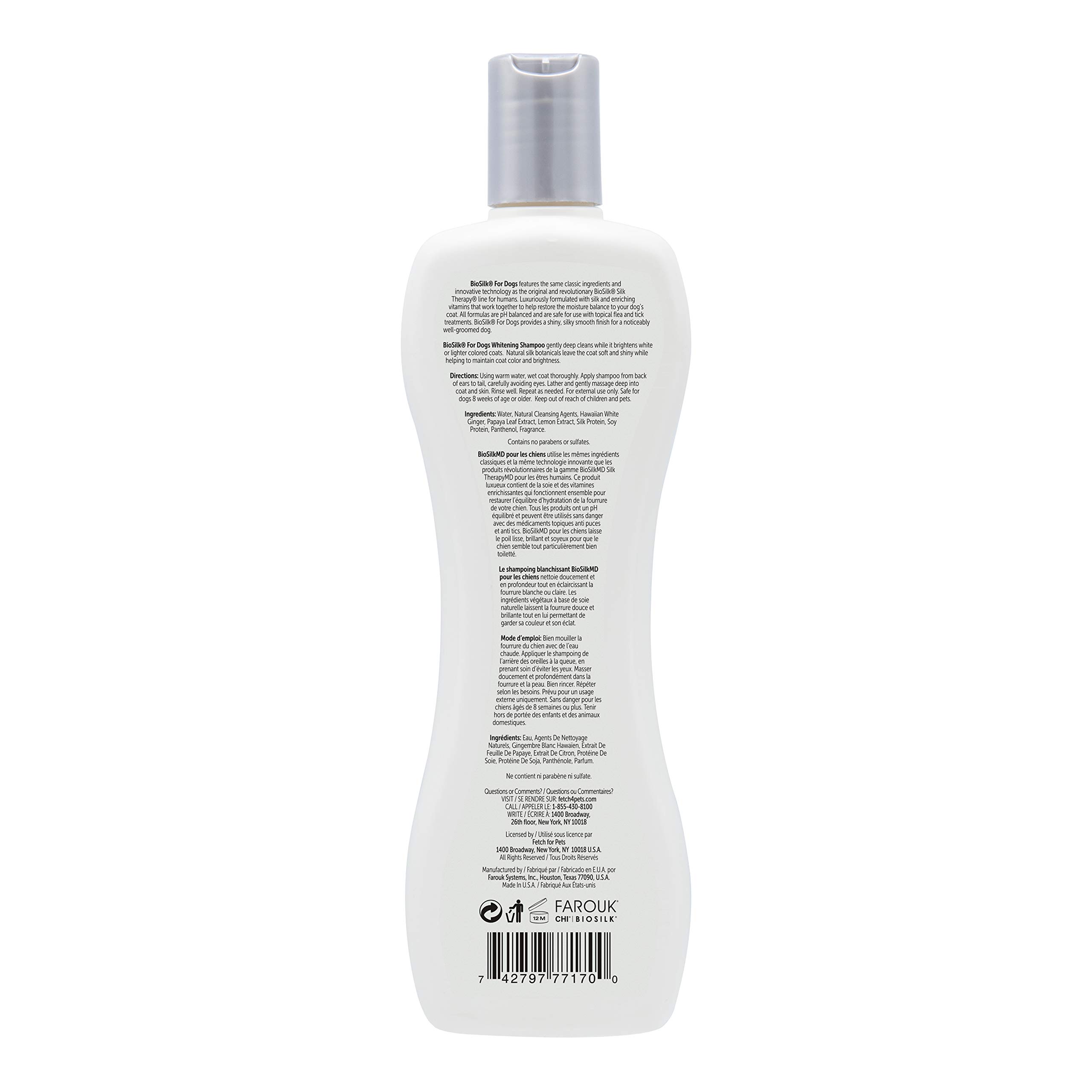 Foto 3 pulgar | Champú Para Perros Biosilk Silk Therapy Whitening 355 Ml Para Perros - Venta Internacional.